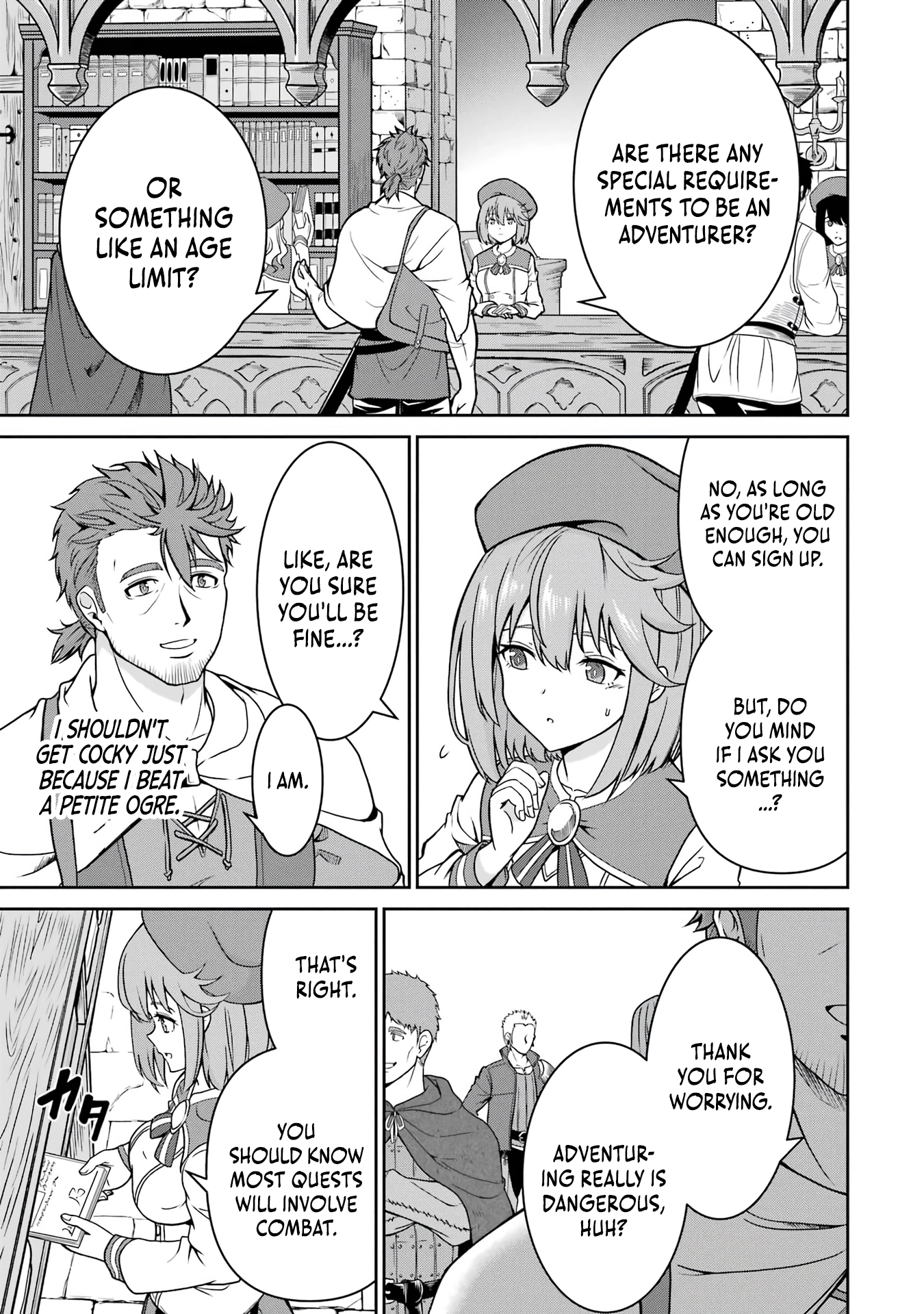 Ossan Boukensha no Okureta Eiyuu-tan - Kansha no Suburi o 1 nichi 1 man Kaishite itara, Kensei ga Deshi-iri Shigan ni Yatte Kita Chapter 2 - page 5