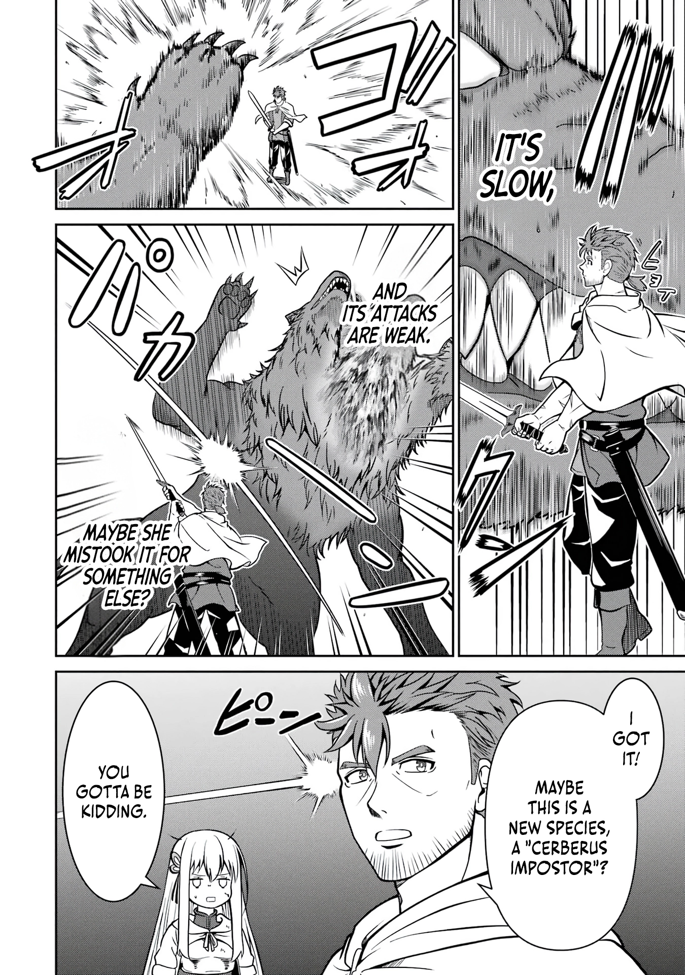 Ossan Boukensha no Okureta Eiyuu-tan - Kansha no Suburi o 1 nichi 1 man Kaishite itara, Kensei ga Deshi-iri Shigan ni Yatte Kita Chapter 2 - page 59