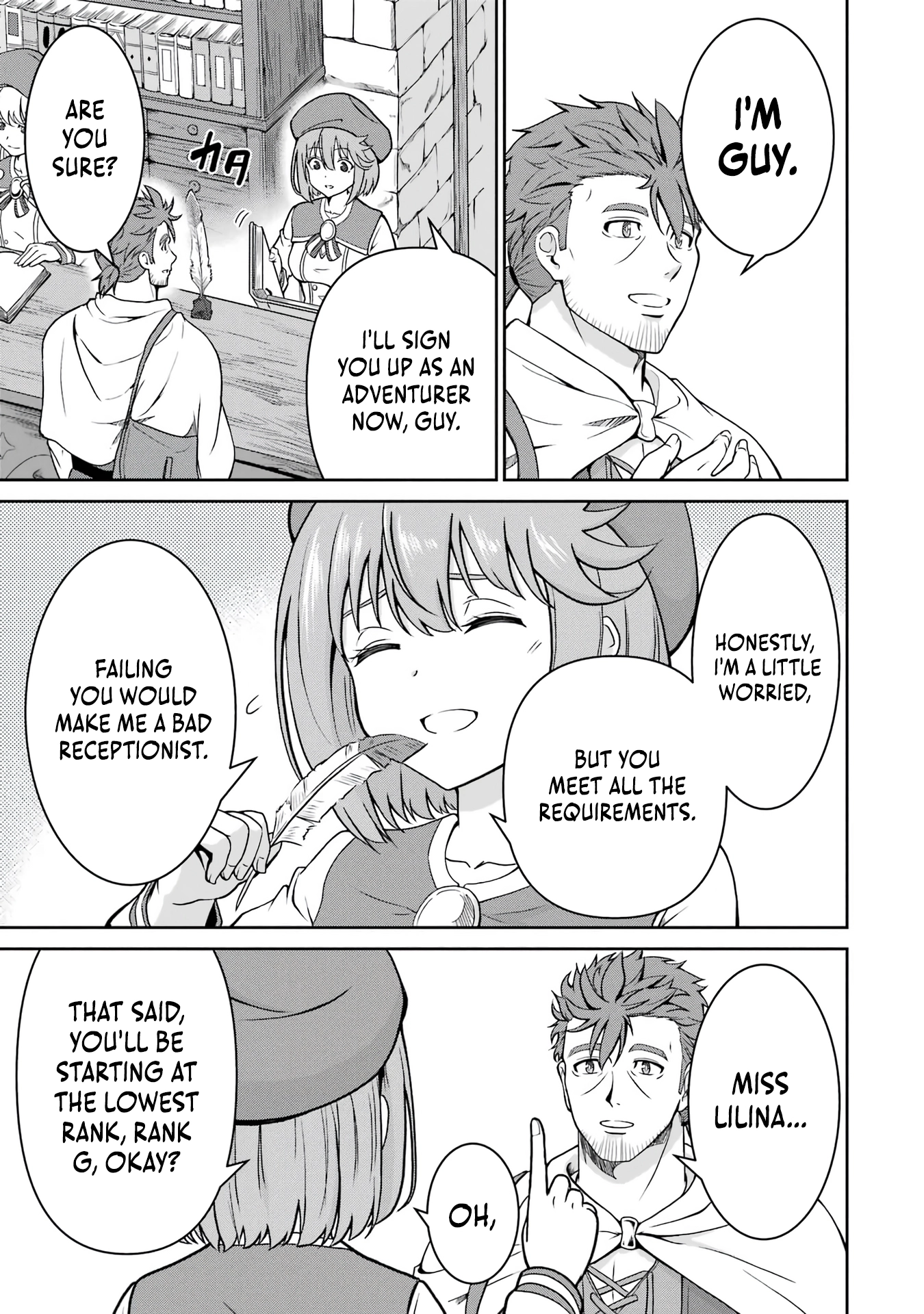 Ossan Boukensha no Okureta Eiyuu-tan - Kansha no Suburi o 1 nichi 1 man Kaishite itara, Kensei ga Deshi-iri Shigan ni Yatte Kita Chapter 2 - page 7