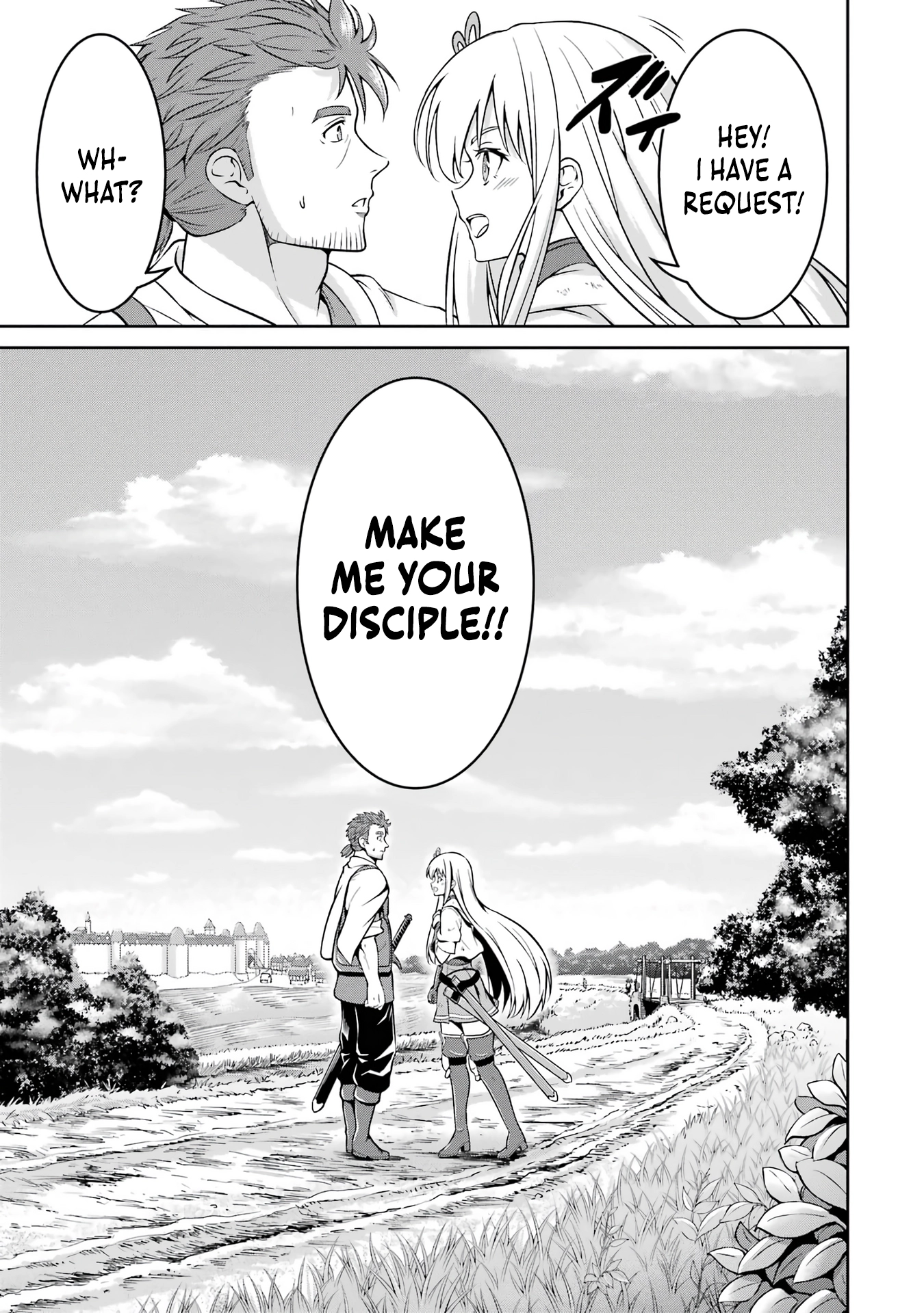 Ossan Boukensha no Okureta Eiyuu-tan - Kansha no Suburi o 1 nichi 1 man Kaishite itara, Kensei ga Deshi-iri Shigan ni Yatte Kita Chapter 2 - page 73