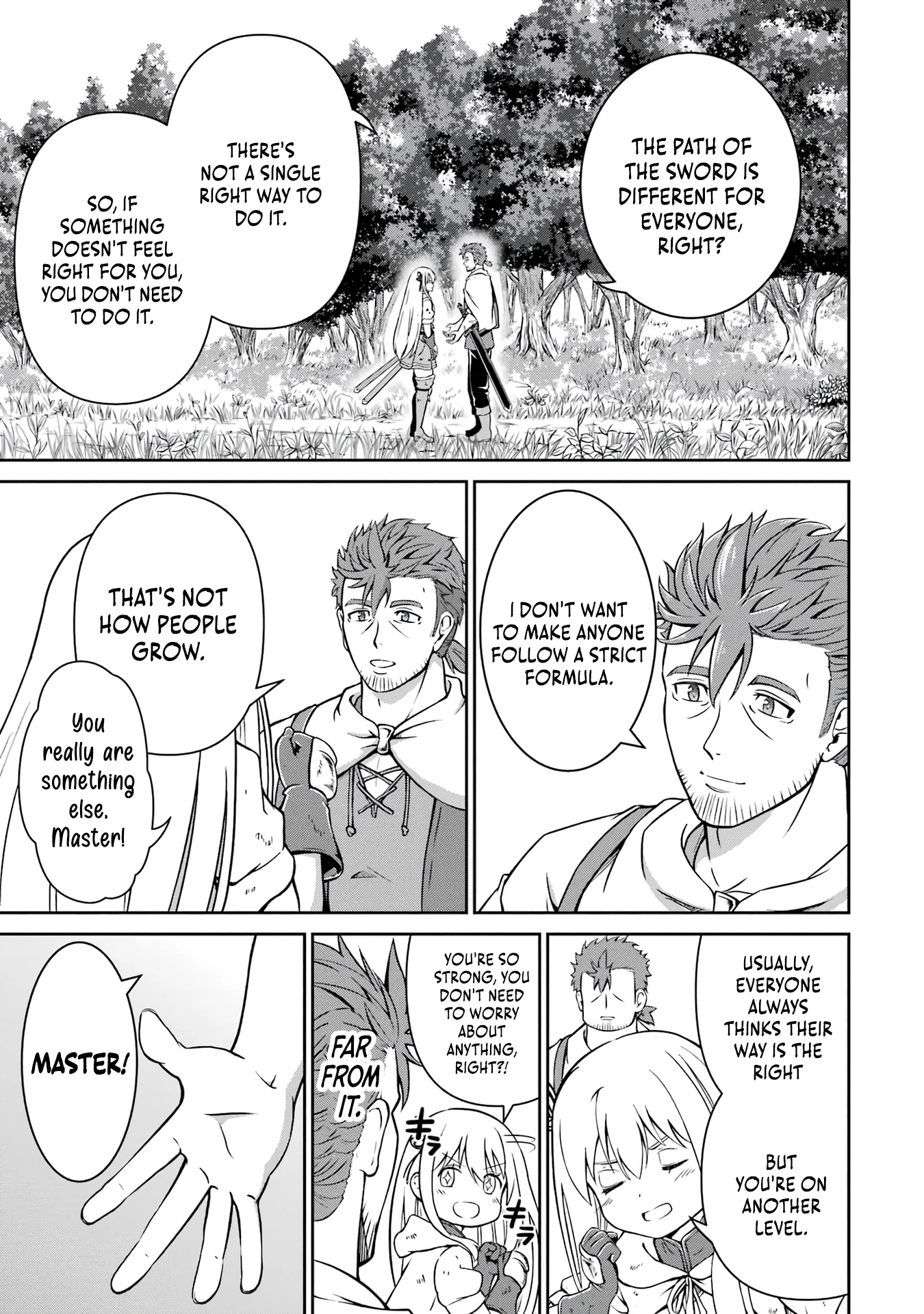 Ossan Boukensha no Okureta Eiyuu-tan - Kansha no Suburi o 1 nichi 1 man Kaishite itara, Kensei ga Deshi-iri Shigan ni Yatte Kita Chapter 2 - page 77