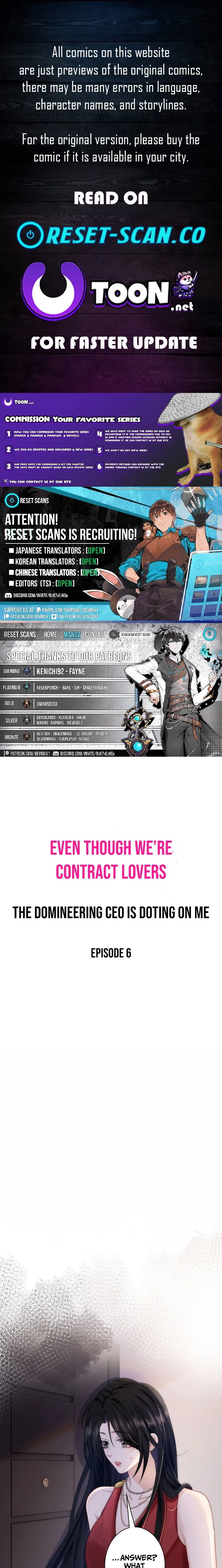 My Contract Lover Boss Is Doting on Me Chapter 6 - page 1