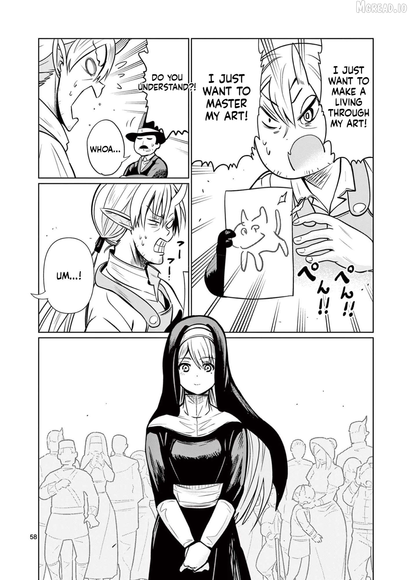 Moto Deshi ga Maou ni Natta Sei de, Yuusha ni Renkou saremashita. Chapter 1 - page 59