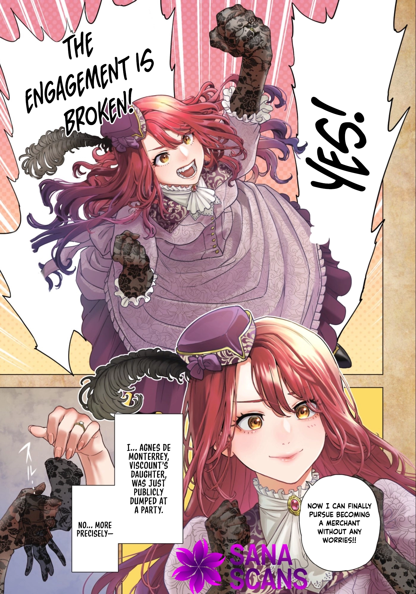 Agnes the Merchant Lady: The Exiled Villainess Who Climbs to the Top Chapter 1 - page 1