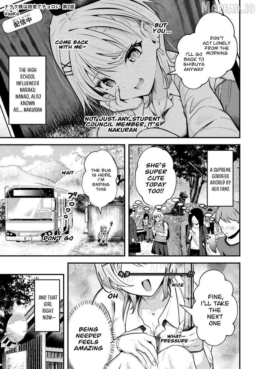 Naraku Sama wa Inaka de Choro I Chapter 2 - page 1