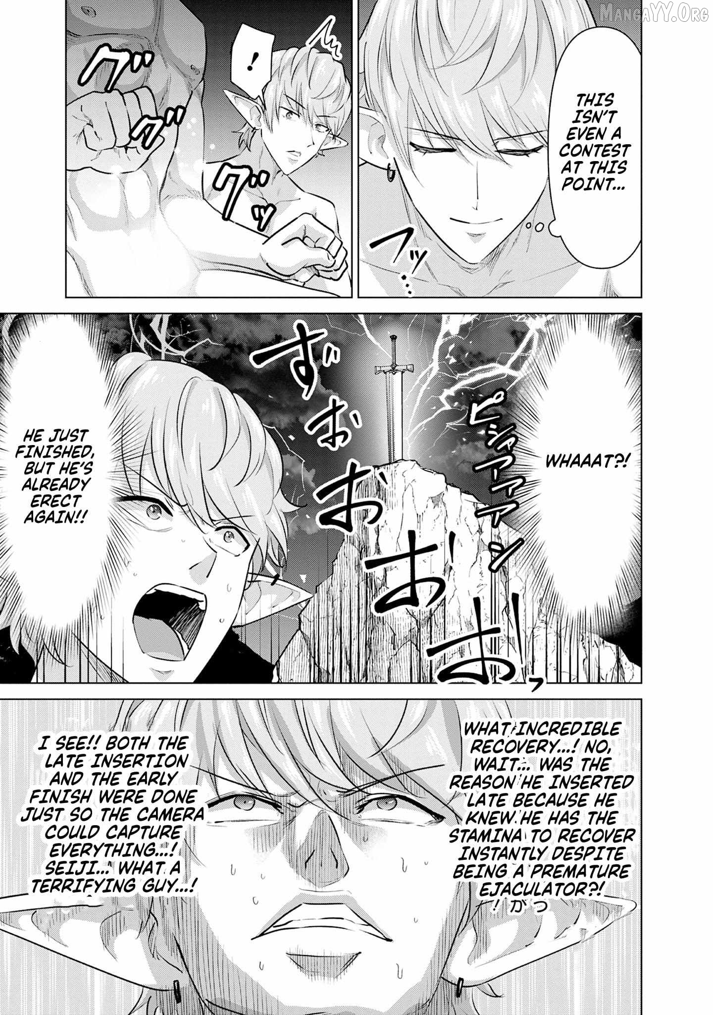 Isekai Pornstar ~Shiru danyuu ga isekai tensei shite ero chishiki furu katsuyo de musou danyuu ni naru hanashi ~ Chapter 49 - page 7