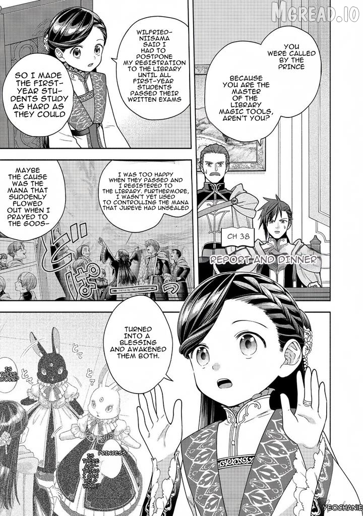 Honzuki No Gekokujou ~Shisho Ni Naru Tame Ni Wa Shudan Wo Erandeiraremasen~ Dai 4-Bu 「 Kizokuin No Toshokan Wo Sukuitai!」 Chapter 38 - page 1