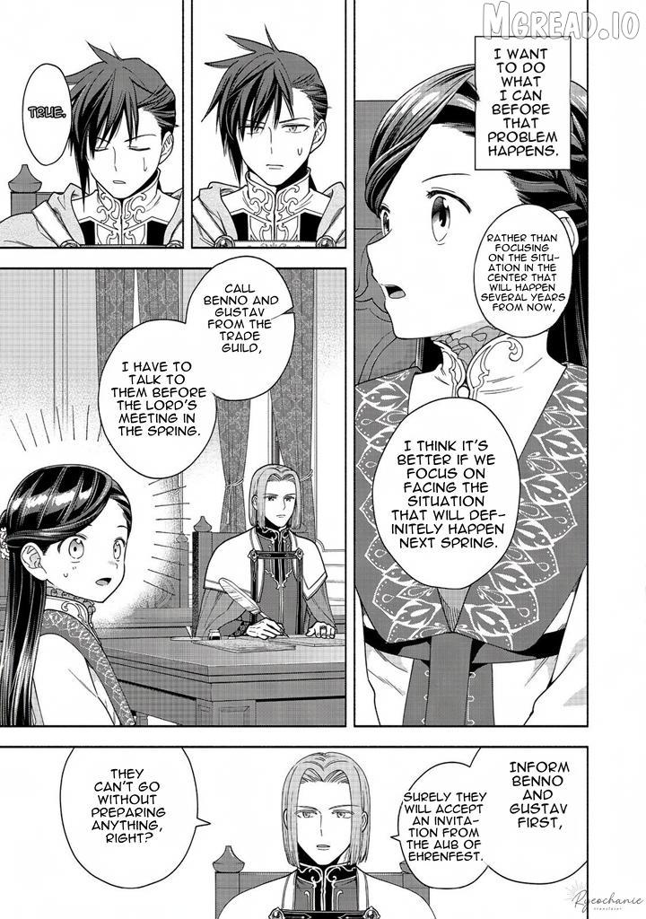 Honzuki No Gekokujou ~Shisho Ni Naru Tame Ni Wa Shudan Wo Erandeiraremasen~ Dai 4-Bu 「 Kizokuin No Toshokan Wo Sukuitai!」 Chapter 38 - page 21
