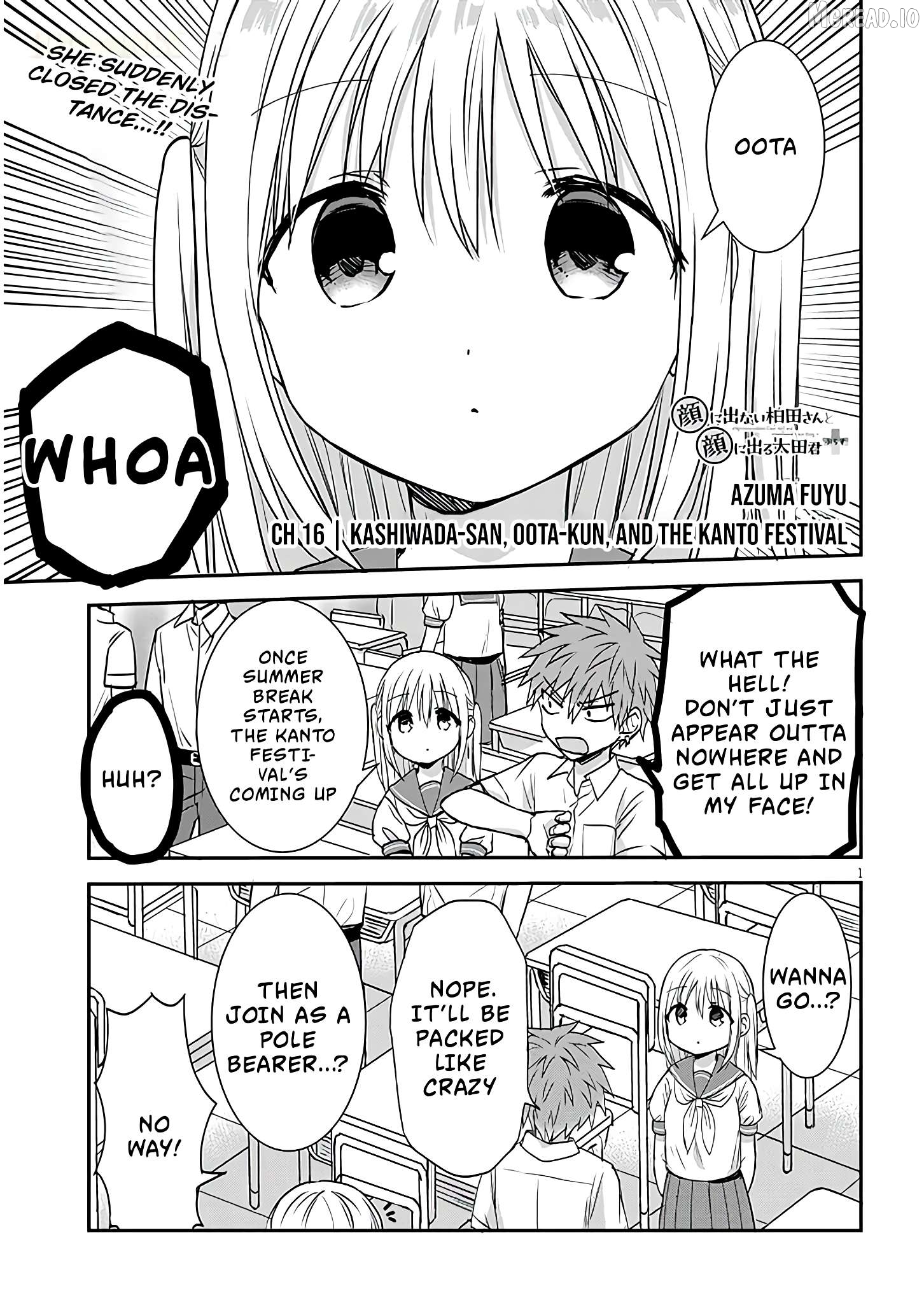 Kao ni Denai Kashiwada-san to Kao ni Deru Oota-kun + Chapter 16 - page 2