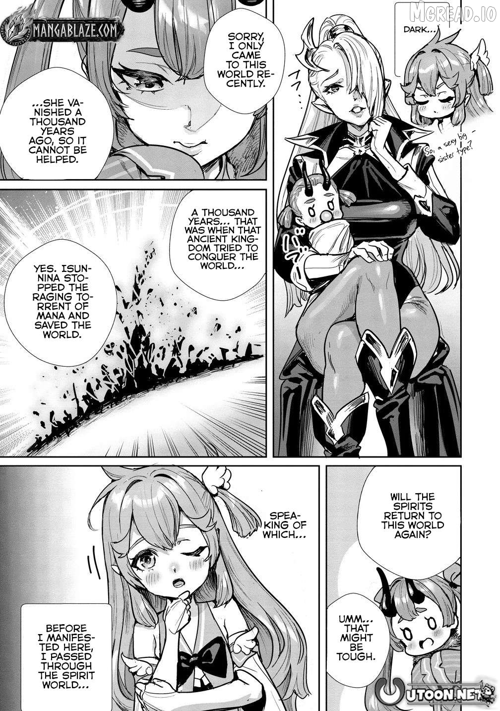 Watashi, Isekai de Seirei ni narimashita. Nandaka Saikyouppoikedo, Fuwafuwa Kiraku ni Ikitai to omoimasu Chapter 9.2 - page 9