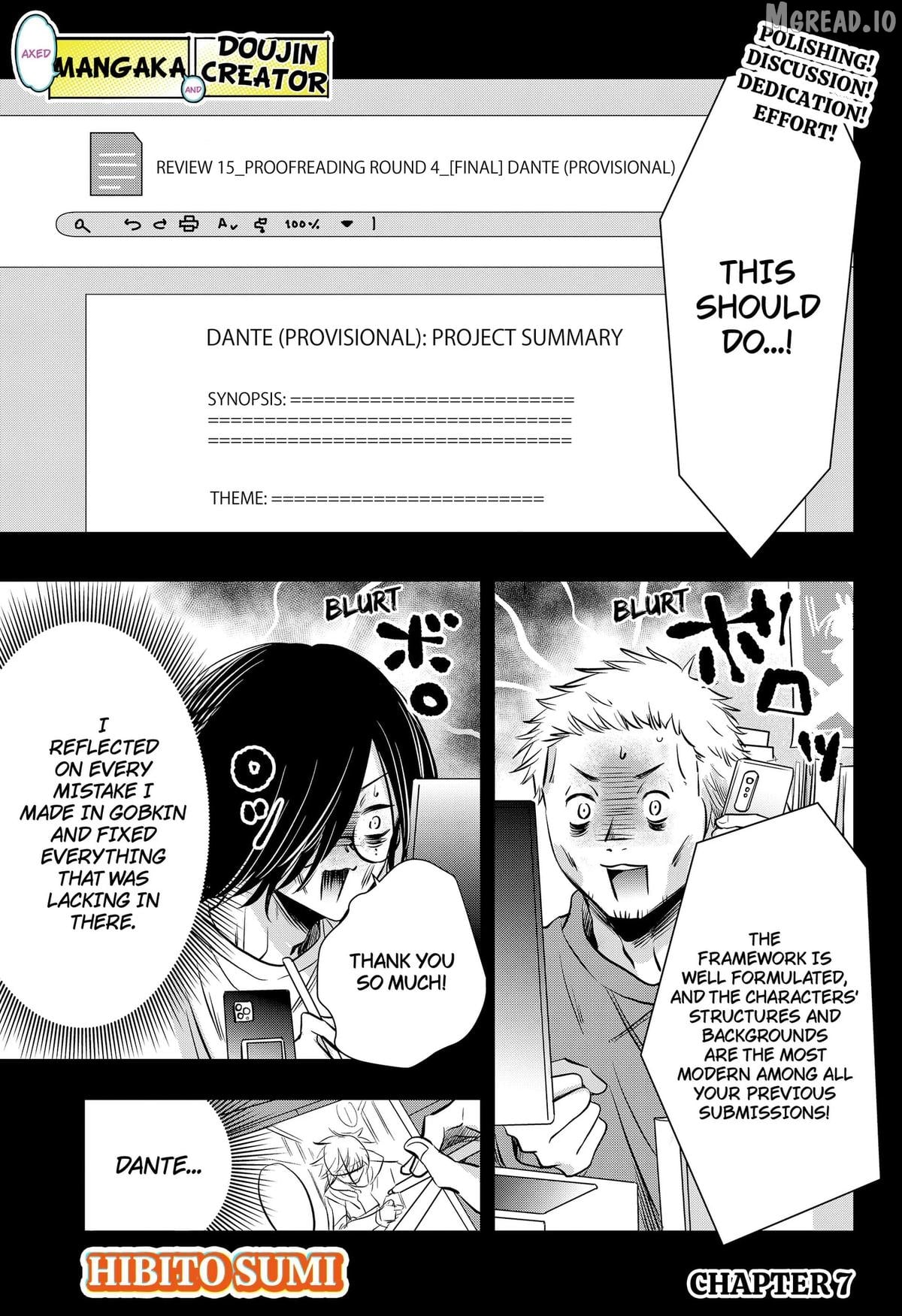 Axed Mangaka and Doujin Creator Chapter 7 - page 1