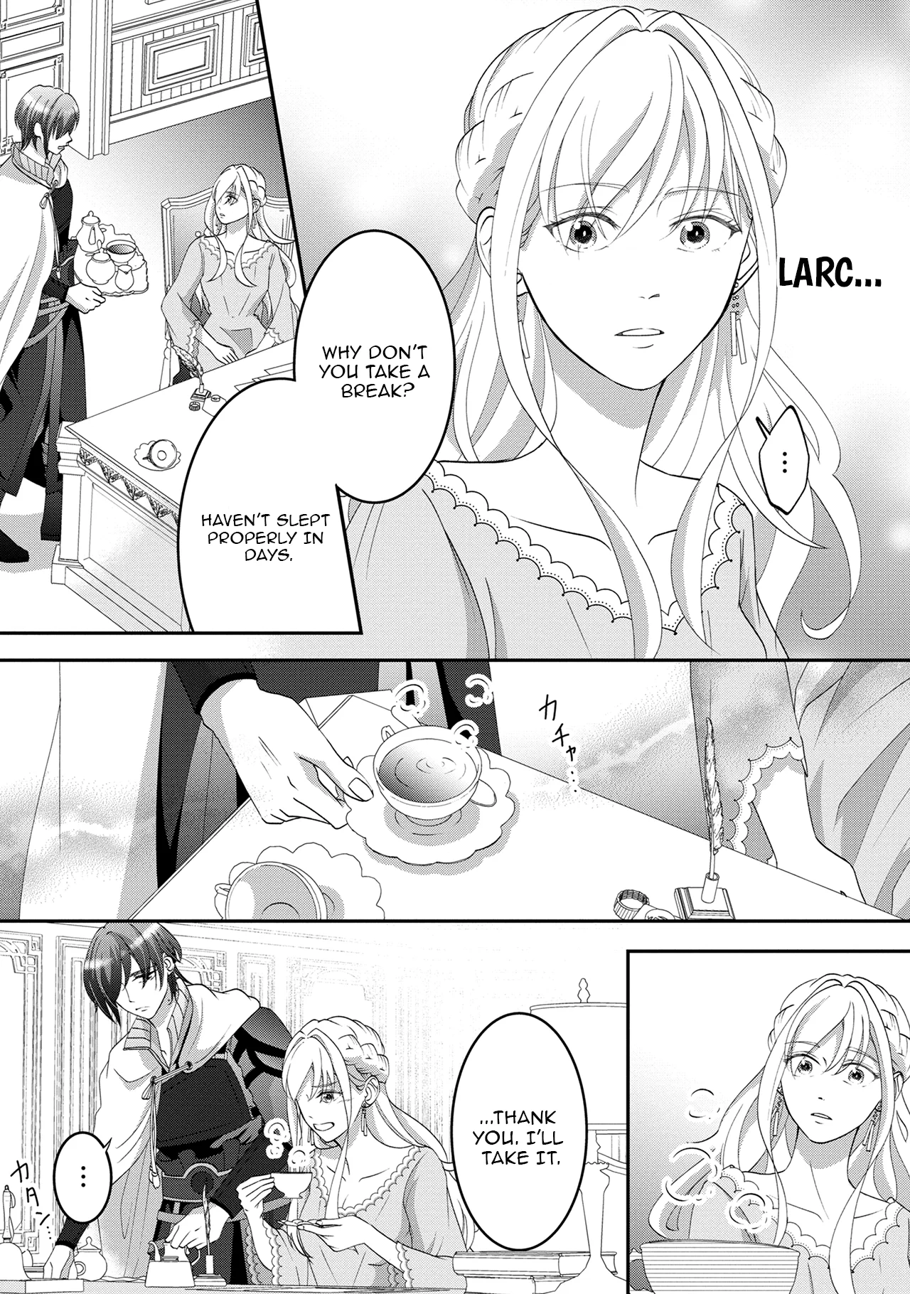 Fukushuu no Ou Taishihi - Shiitagerareta Reijiu wa Reikoku Kishi no Te wo Toru Chapter 4 - page 18