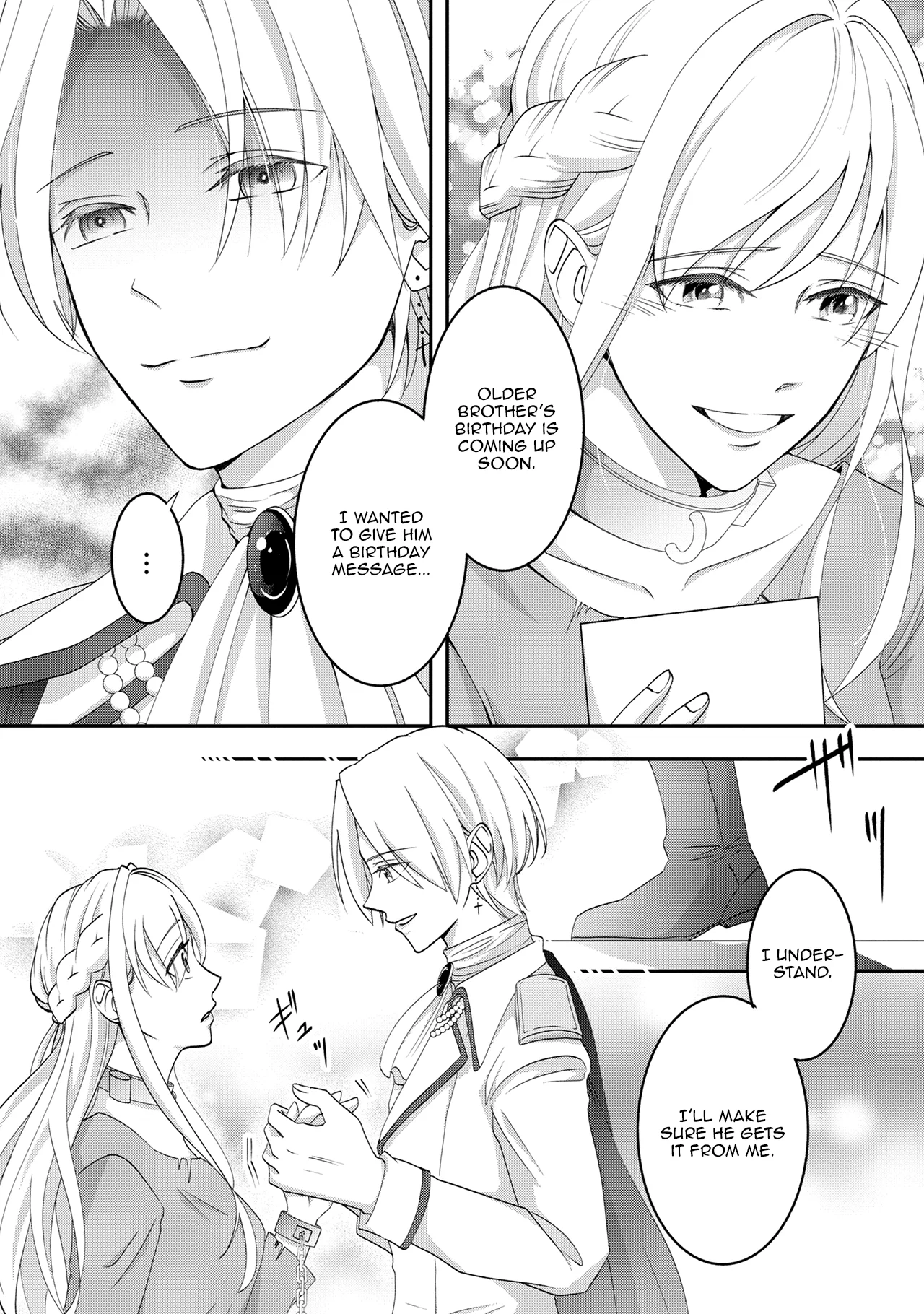 Fukushuu no Ou Taishihi - Shiitagerareta Reijiu wa Reikoku Kishi no Te wo Toru Chapter 1 - page 24