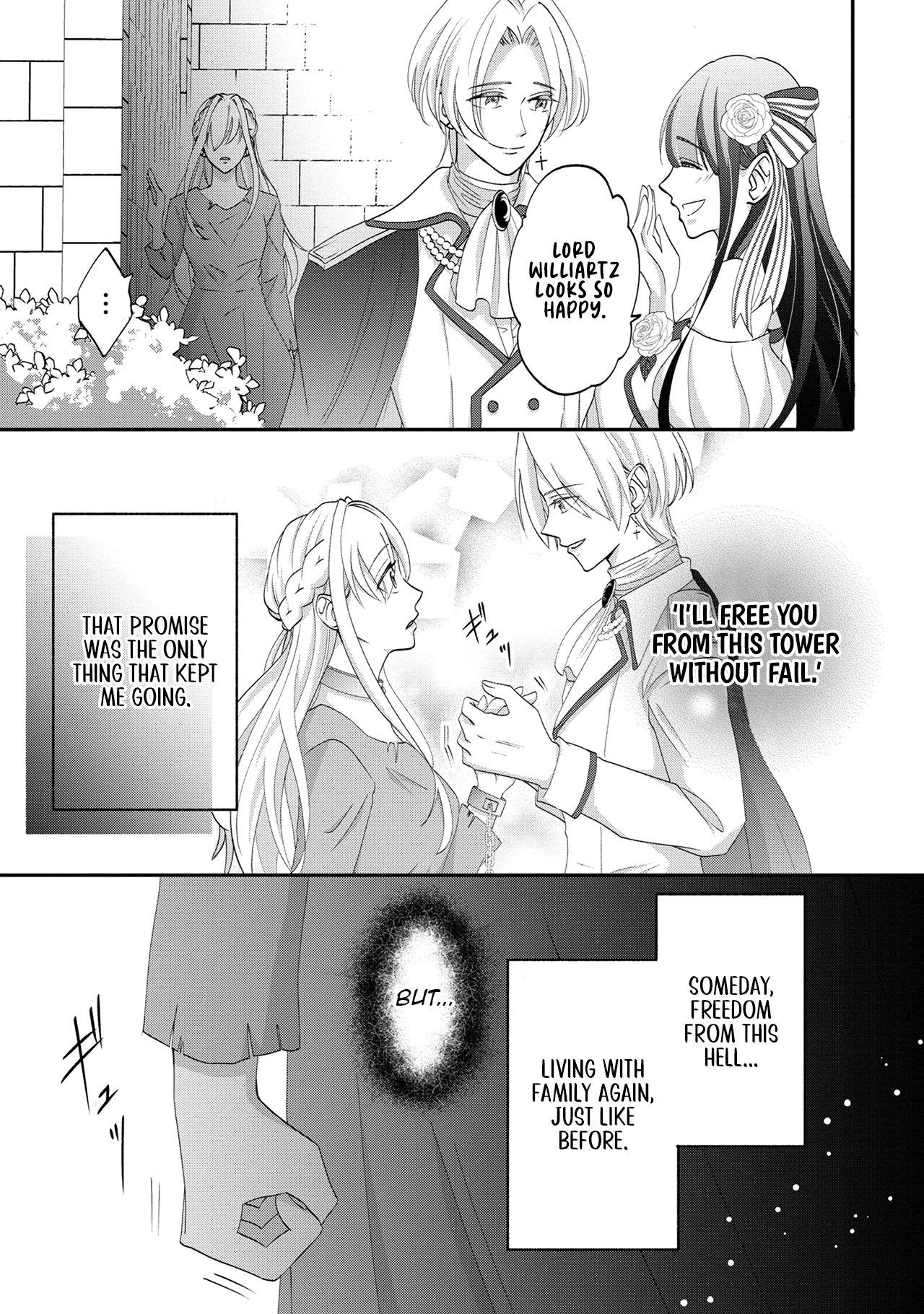 Fukushuu no Ou Taishihi - Shiitagerareta Reijiu wa Reikoku Kishi no Te wo Toru Chapter 1 - page 47
