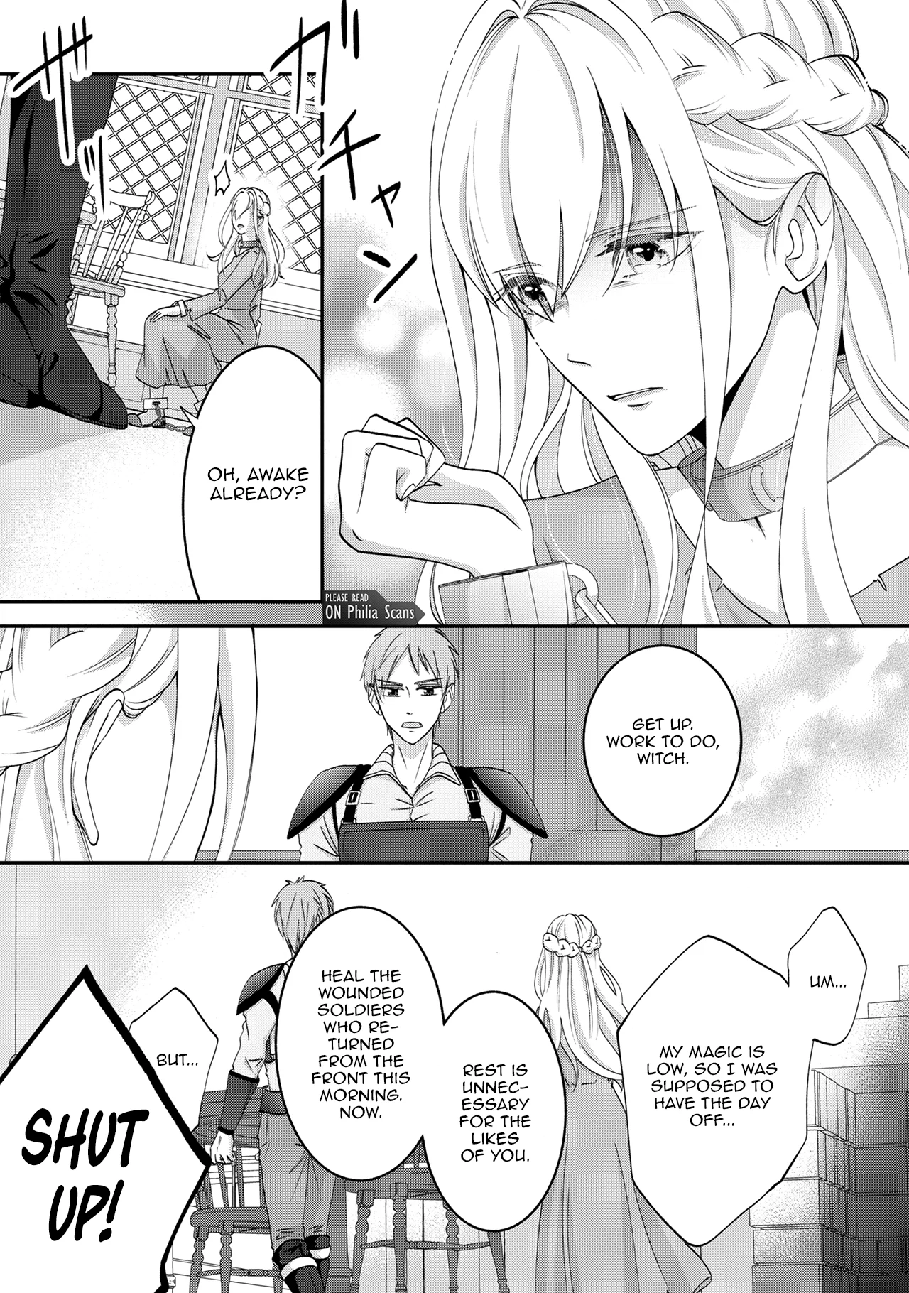 Fukushuu no Ou Taishihi - Shiitagerareta Reijiu wa Reikoku Kishi no Te wo Toru Chapter 1 - page 8