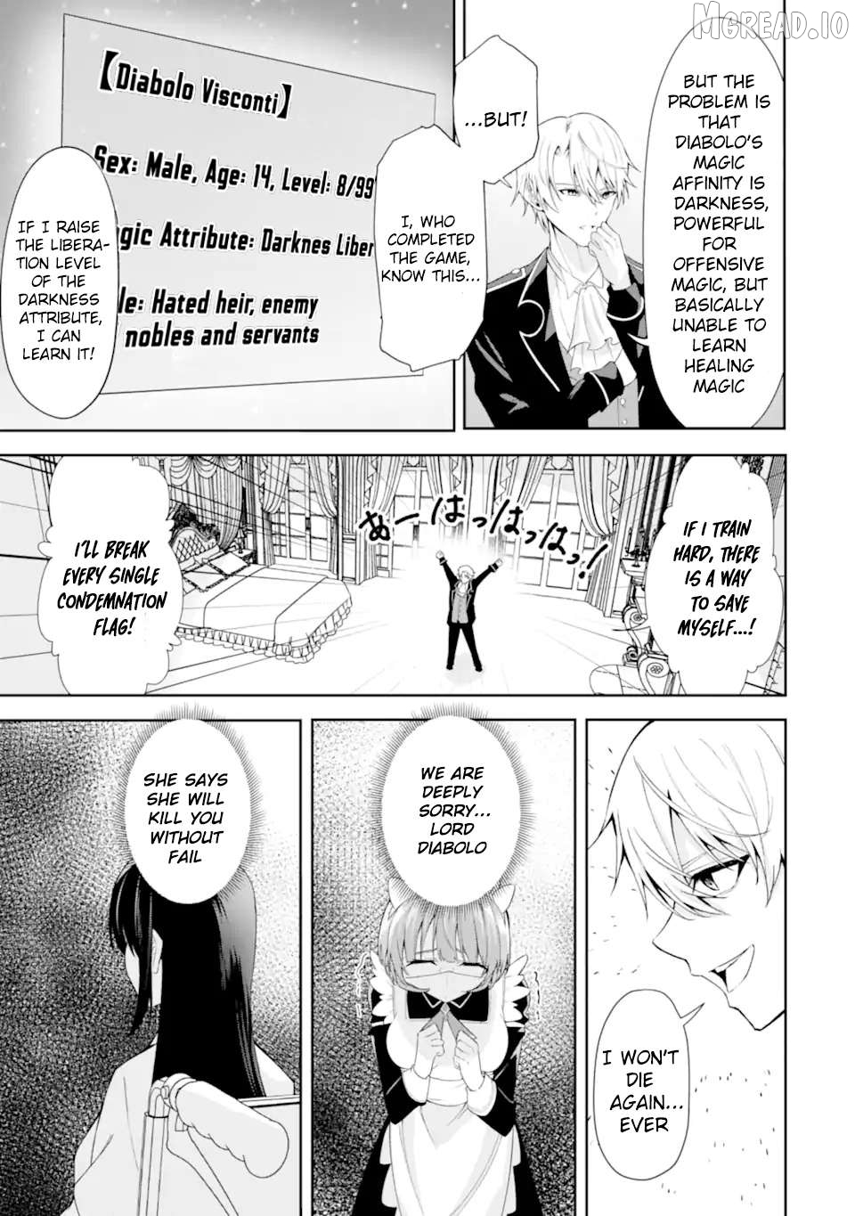 Shokei Flag No Akuyaku Kizoku Ni Tensei Shitaga, Shinitakunainode Yami Maho Wo Kiwamete Heroine Tachi Wo Sukuimasu Byojakuna Heroine Wo Care Shitara Naze Ka Ore Ga Dekiai Sareta Ken Chapter 1.1 - page 24