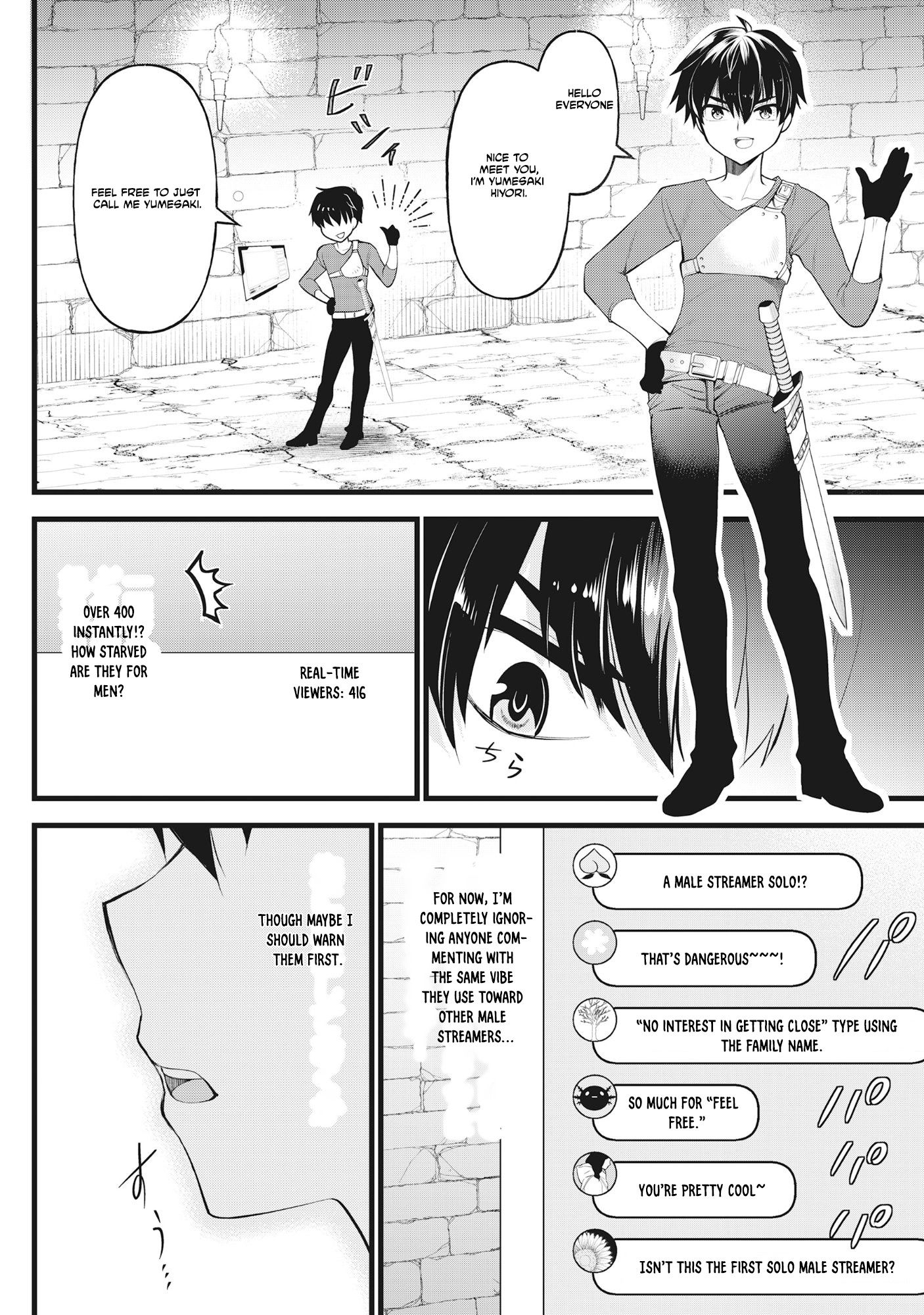 The Belly-Punching Dungeon Streamer: Why I Fight Even in a World with a 1:100 Male-to-Female Ratio Chapter 1 - page 22
