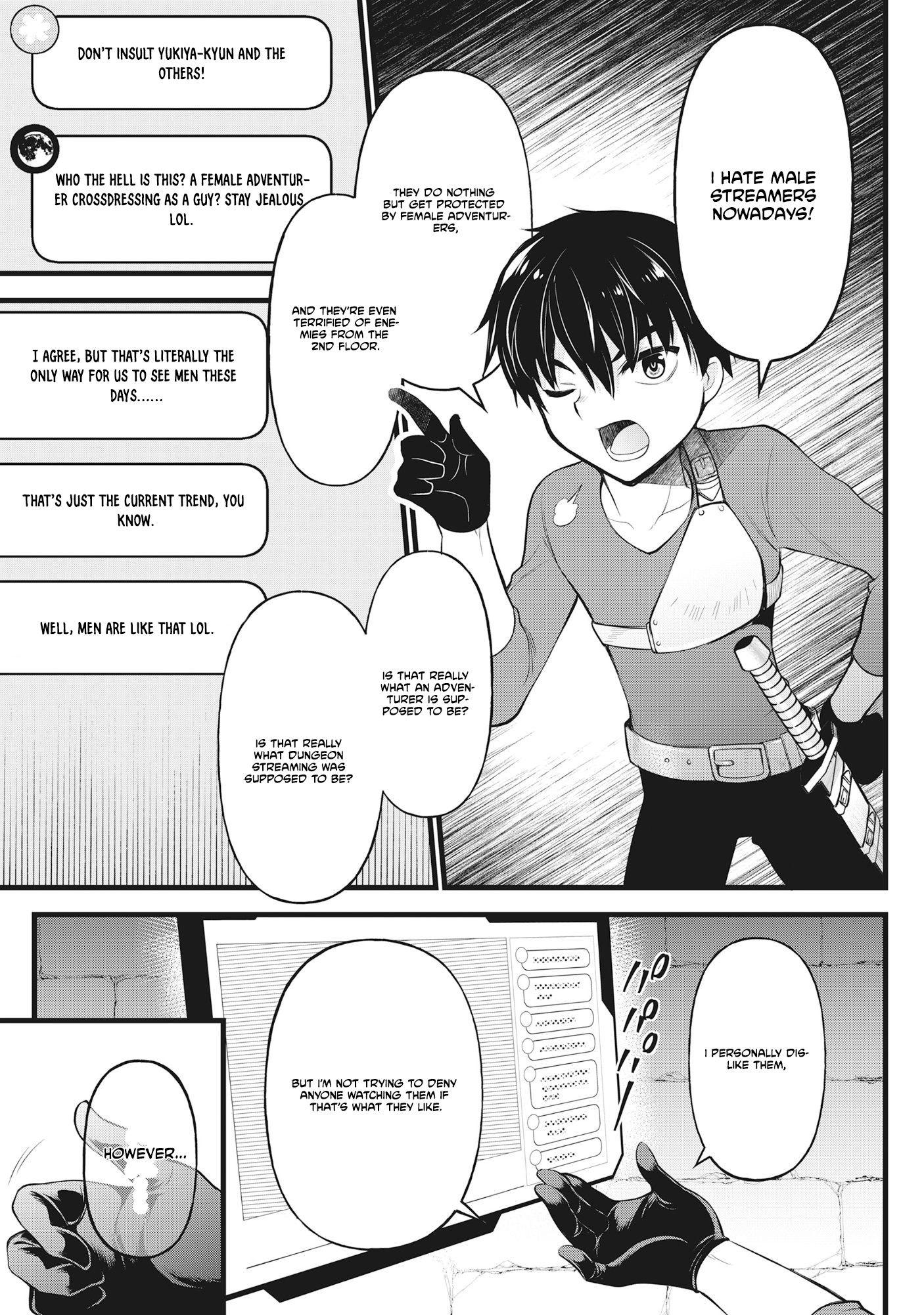 The Belly-Punching Dungeon Streamer: Why I Fight Even in a World with a 1:100 Male-to-Female Ratio Chapter 1 - page 23