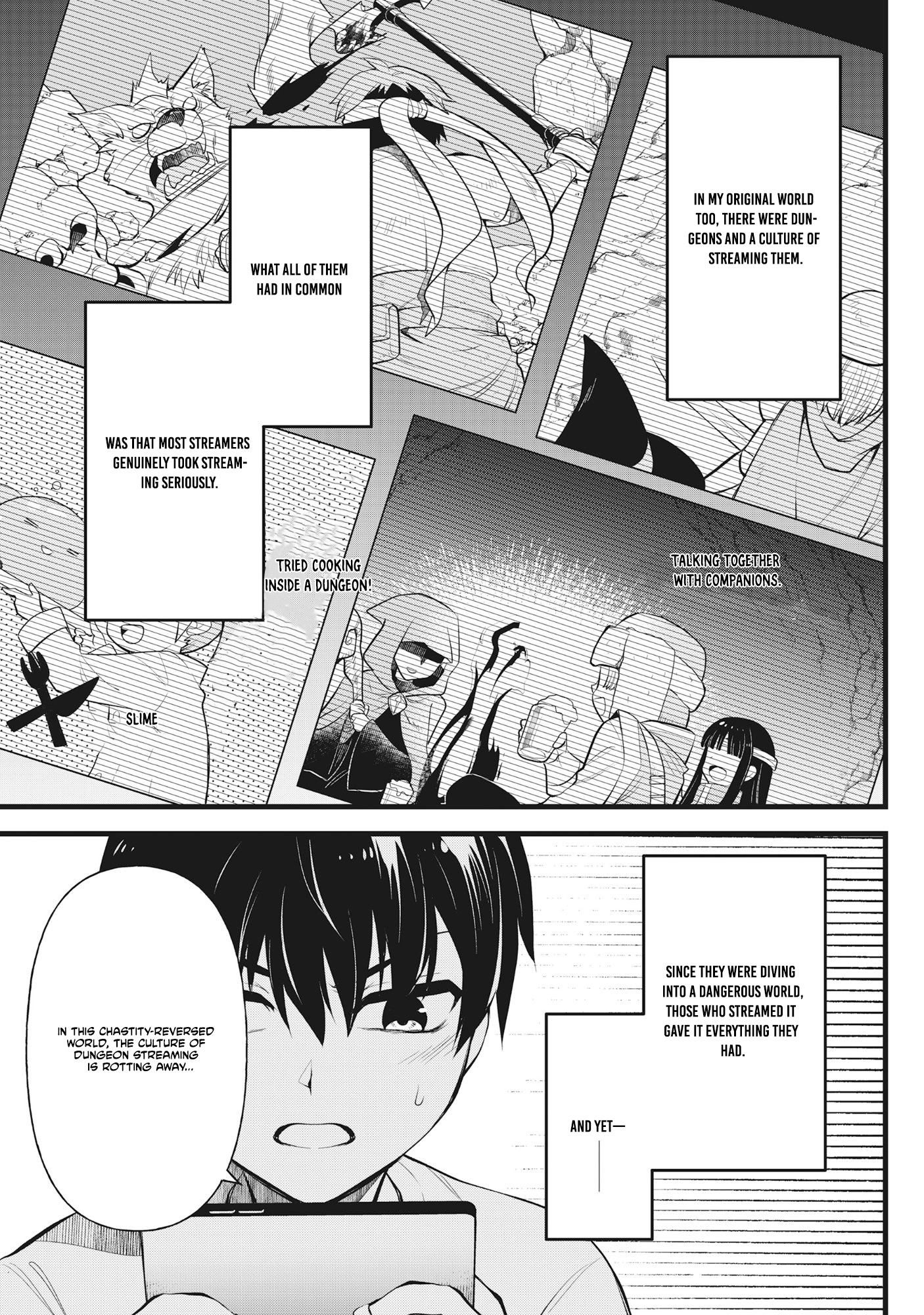 The Belly-Punching Dungeon Streamer: Why I Fight Even in a World with a 1:100 Male-to-Female Ratio Chapter 1 - page 7