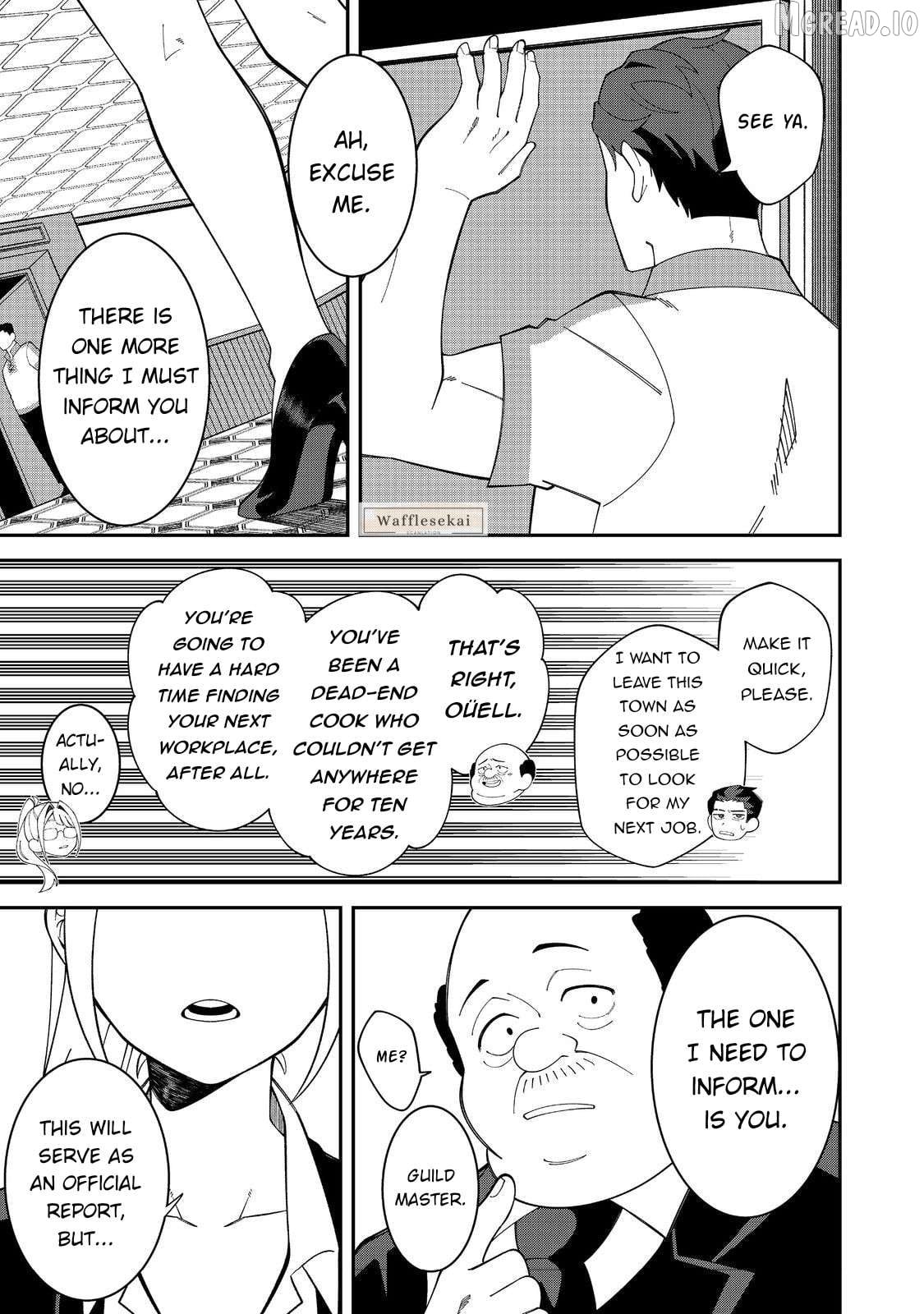 E? - Guild-nai de Yuiitsu "Cook" wo Kiwameteru Ore wo Kubi desu ka? Chapter 1 - page 13