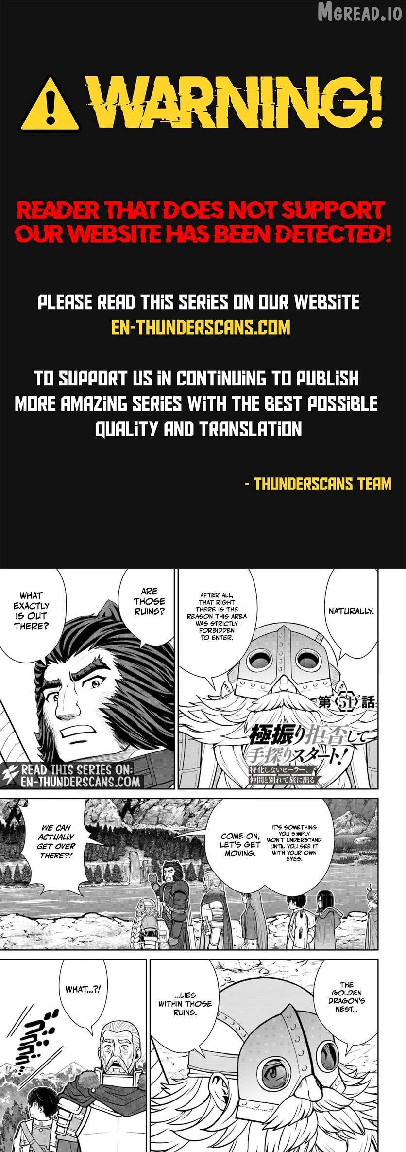 Gokufuri Kyohi Shite Tesaguri Start! Tokka Shinai Healer, Nakama to Wakarete Tabi ni Deru Chapter 51 - page 1