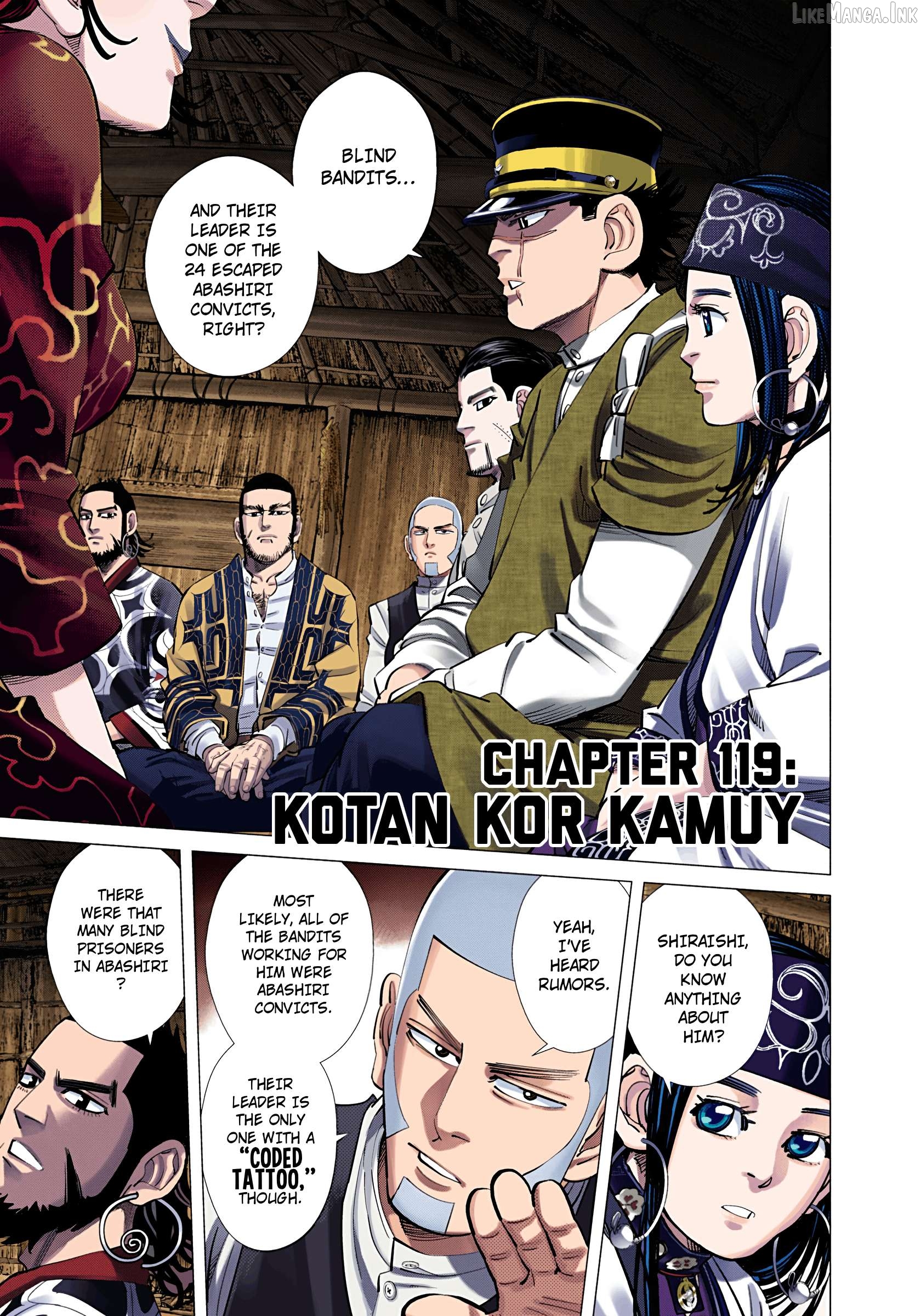 Golden Kamuy - Digital Colored Comics Chapter 119 - page 1
