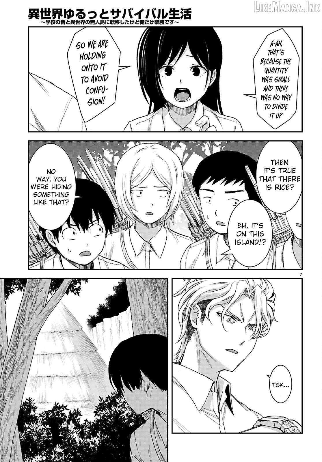 Isekai Yurutto Survival Seikatsu: Gakkou no Minna to Isekai no Mujintou ni Tenishitakedo Ore Dake Rakushou desu Chapter 48 - page 8