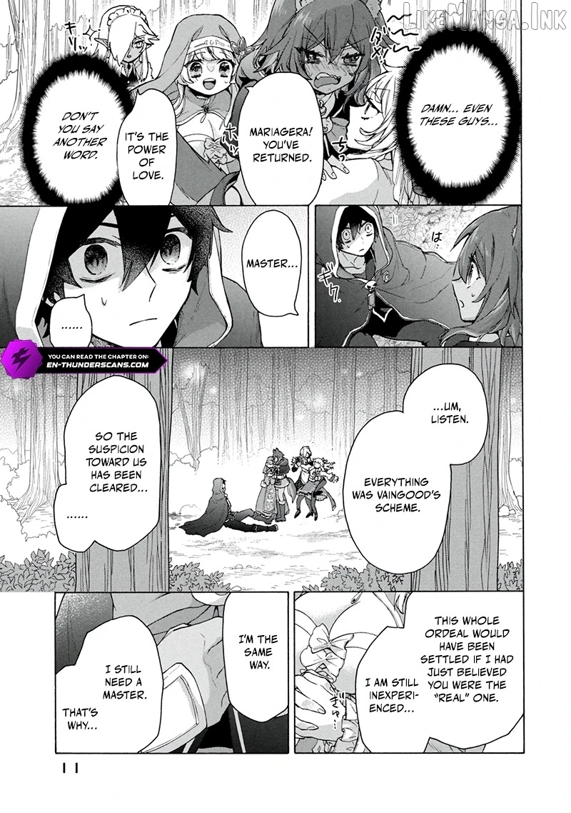 "Kukuku ....... He is the weakest of the Four Heavenly Kings." I was dismissed from my job, but somehow I became the master of a hero and a holy maiden. Chapter 21.1 - page 10