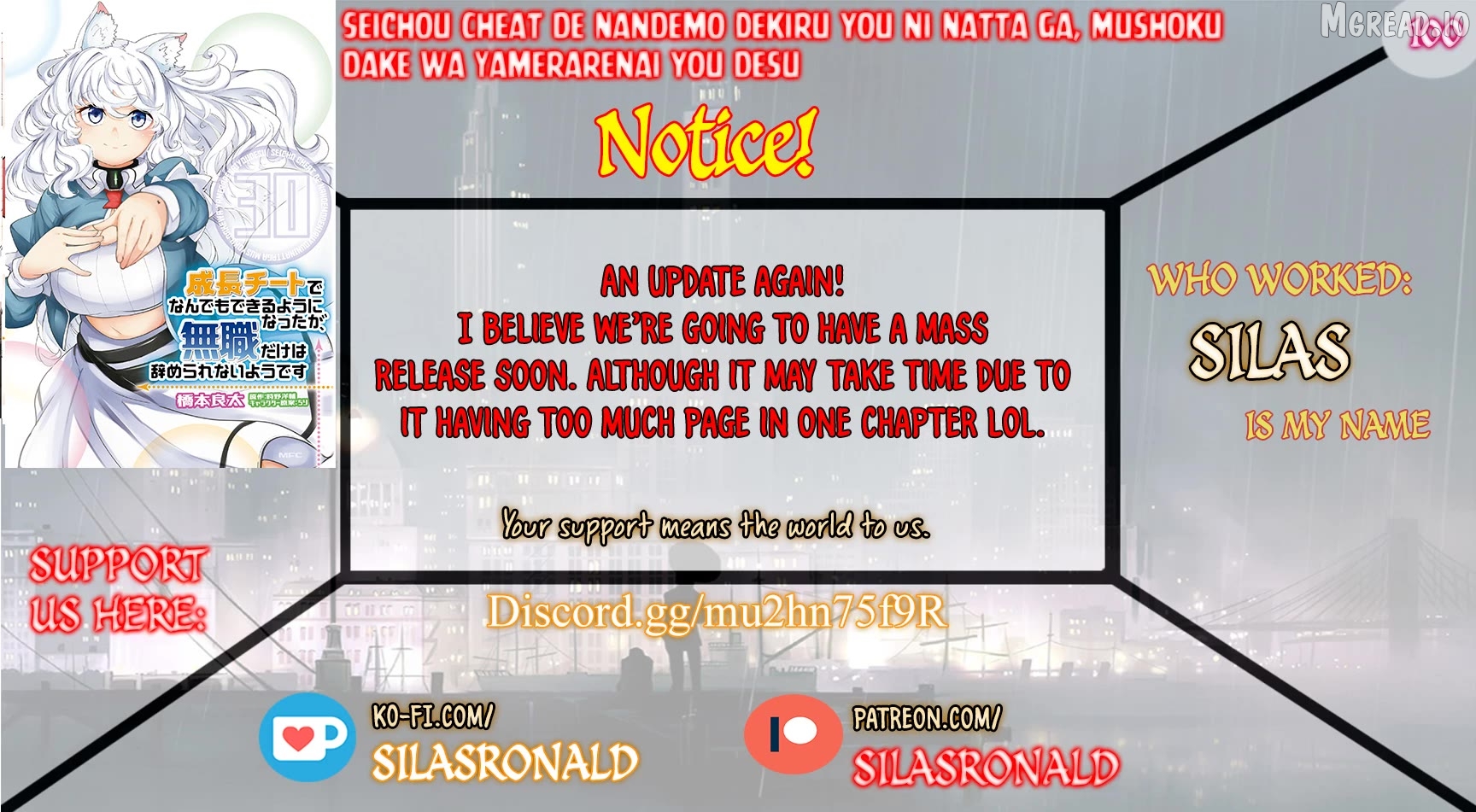Seichou Cheat de Nandemo Dekiru You ni Natta ga, Mushoku Dake wa Yamerarenai You Desu Chapter 100 - page 1