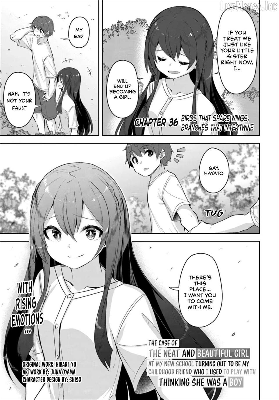 Tenkosaki: The Neat And Pretty Girl At My New School Is A Childhood Friend Of Mine Who I Thought Was A Boy Chapter 36 - page 1