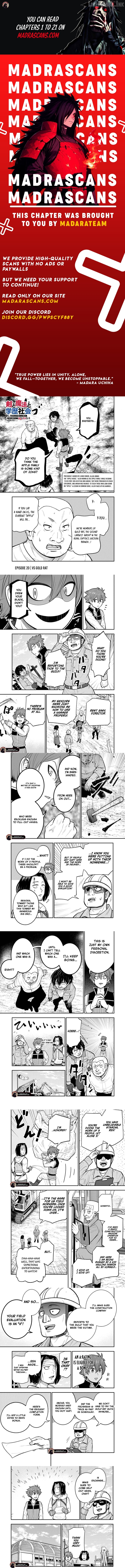 Ken To Mahou To Gakureki Shakai Chapter 20.1 - page 1