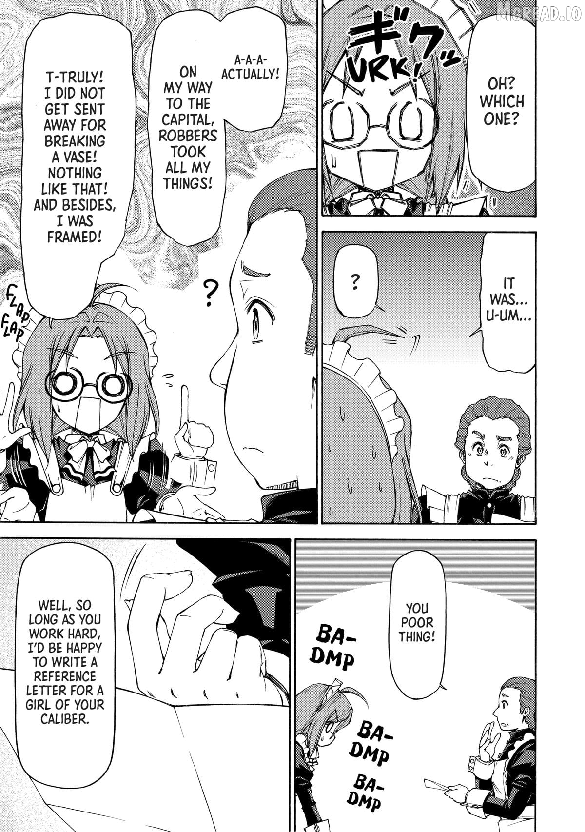 Maid nara Touzen desu. ~Nureginu wo Kiserareta Bannou Maid-san wa Tabi ni Deru Koto ni shimashita.~ Chapter 17 - page 17