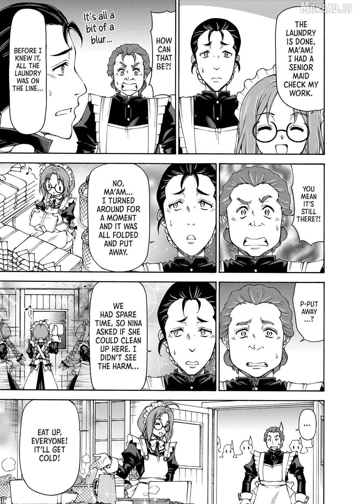 Maid nara Touzen desu. ~Nureginu wo Kiserareta Bannou Maid-san wa Tabi ni Deru Koto ni shimashita.~ Chapter 17 - page 27