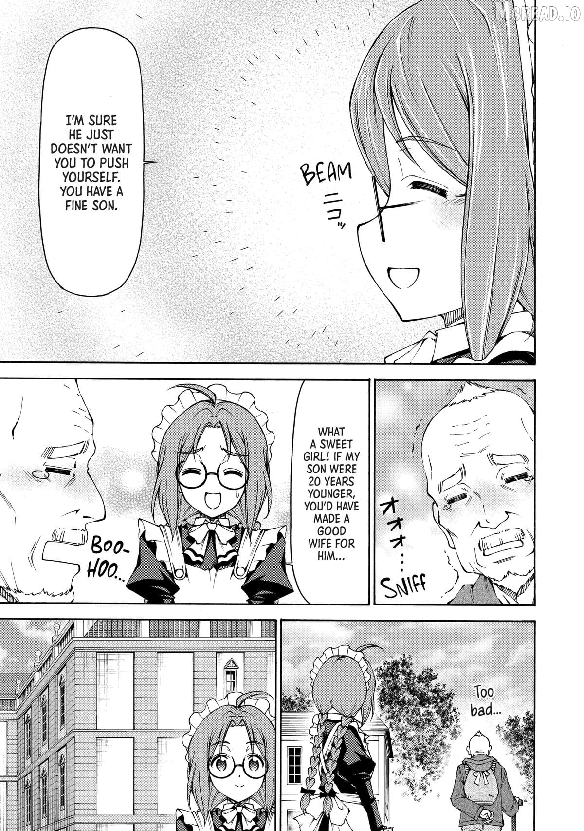 Maid nara Touzen desu. ~Nureginu wo Kiserareta Bannou Maid-san wa Tabi ni Deru Koto ni shimashita.~ Chapter 17 - page 33