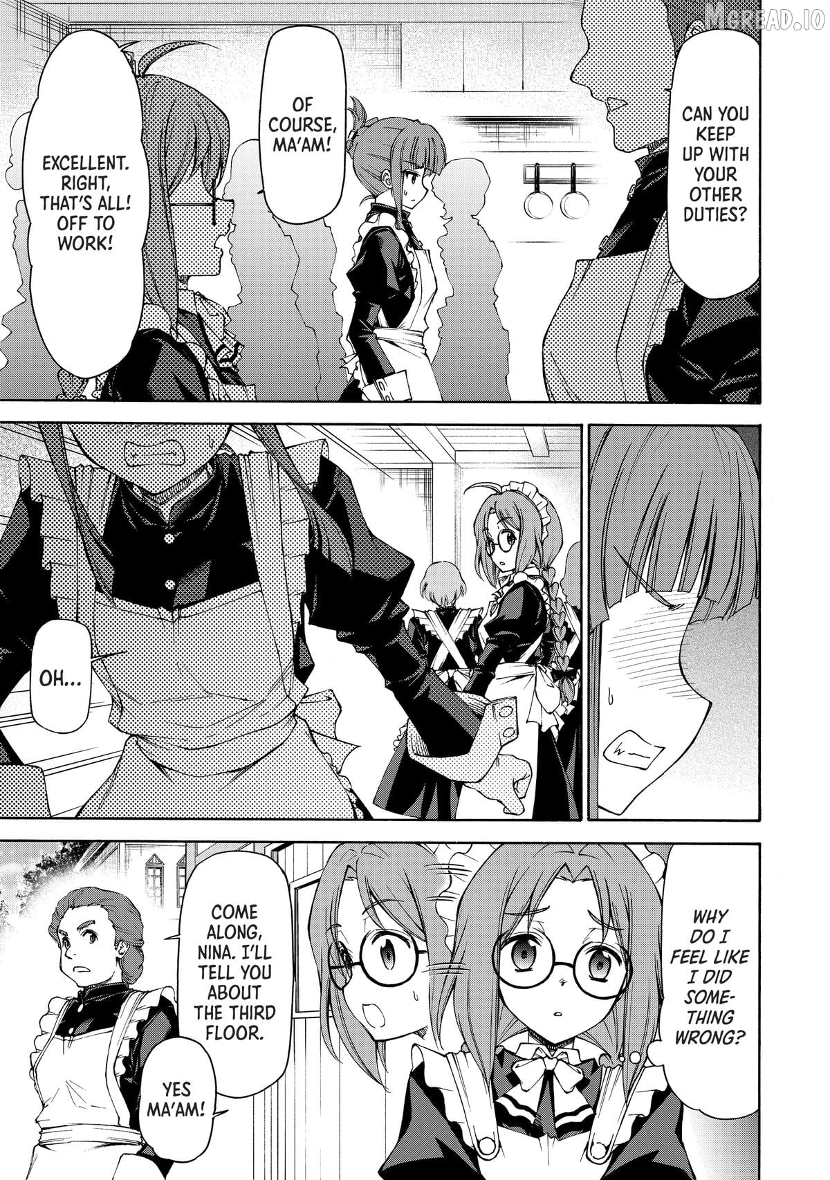 Maid nara Touzen desu. ~Nureginu wo Kiserareta Bannou Maid-san wa Tabi ni Deru Koto ni shimashita.~ Chapter 18 - page 11