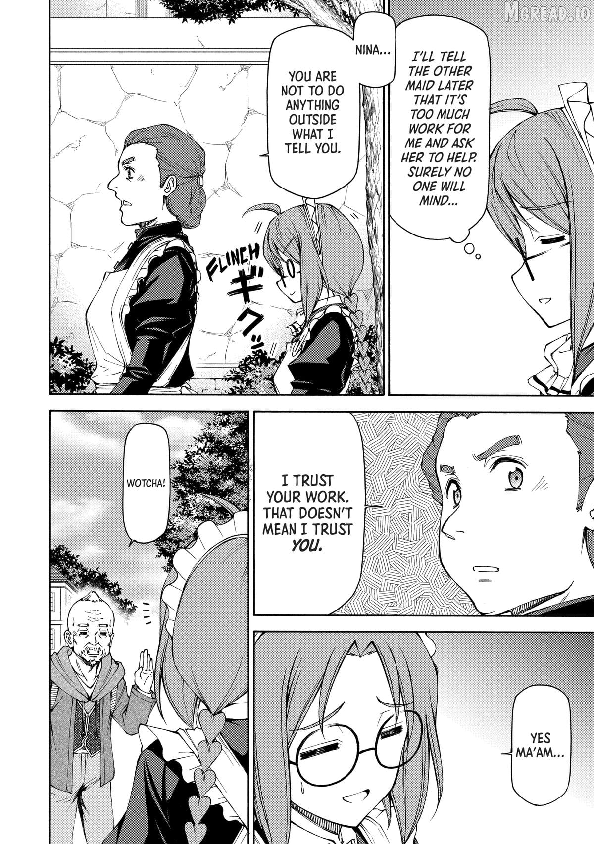 Maid nara Touzen desu. ~Nureginu wo Kiserareta Bannou Maid-san wa Tabi ni Deru Koto ni shimashita.~ Chapter 18 - page 12