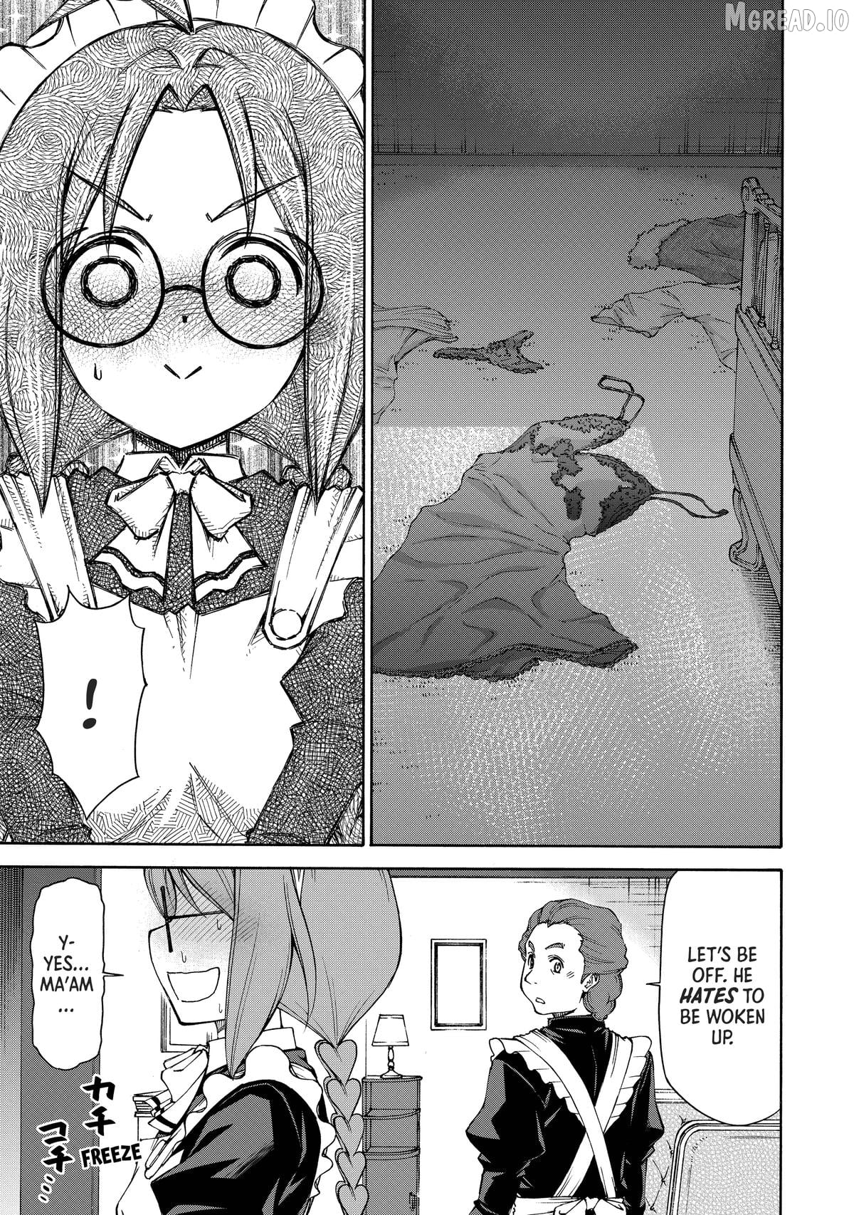 Maid nara Touzen desu. ~Nureginu wo Kiserareta Bannou Maid-san wa Tabi ni Deru Koto ni shimashita.~ Chapter 18 - page 17