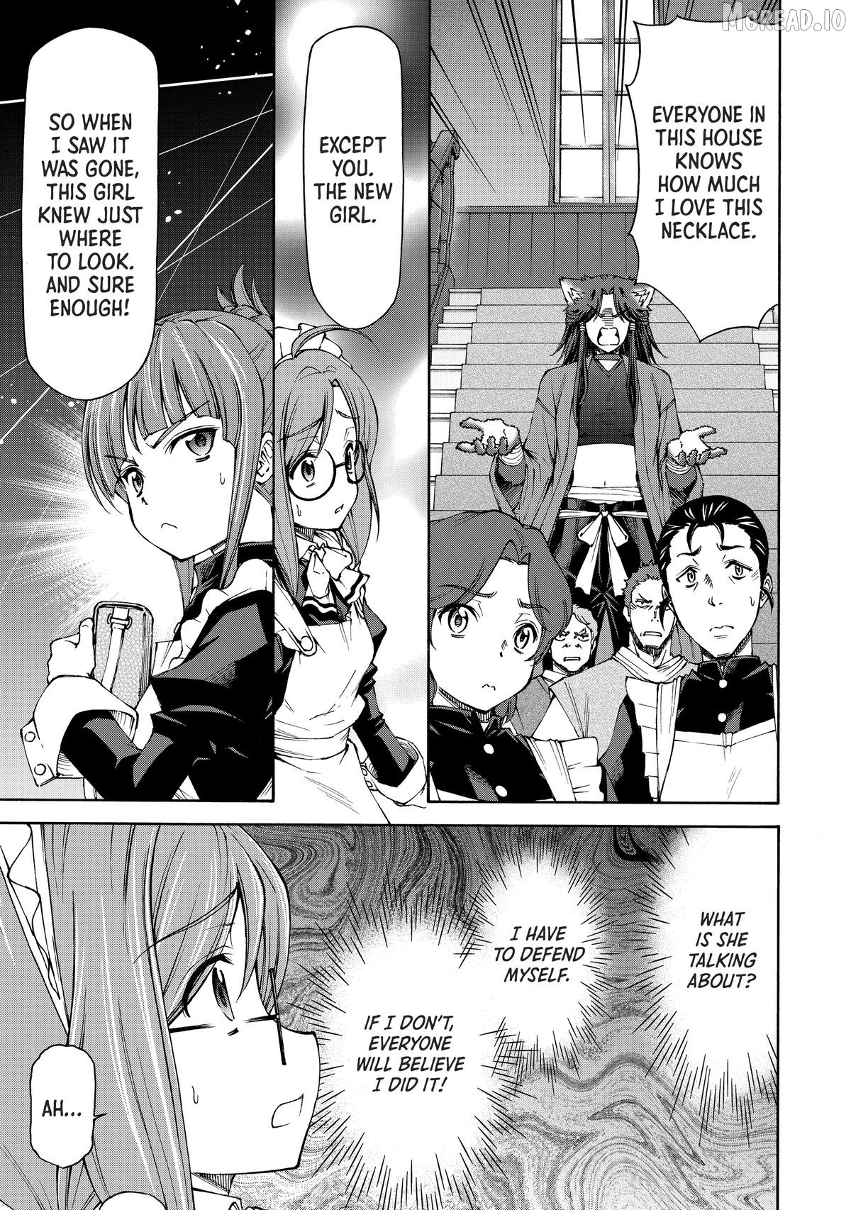 Maid nara Touzen desu. ~Nureginu wo Kiserareta Bannou Maid-san wa Tabi ni Deru Koto ni shimashita.~ Chapter 19 - page 17