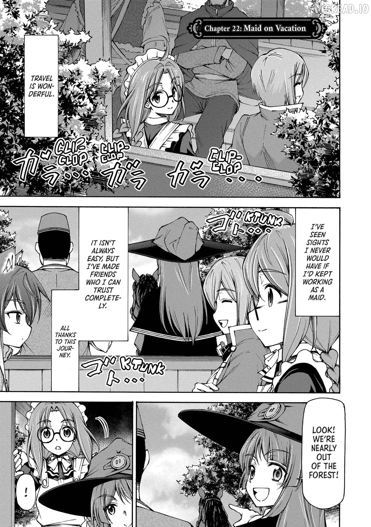 Maid nara Touzen desu. ~Nureginu wo Kiserareta Bannou Maid-san wa Tabi ni Deru Koto ni shimashita.~ Chapter 22 - page 1