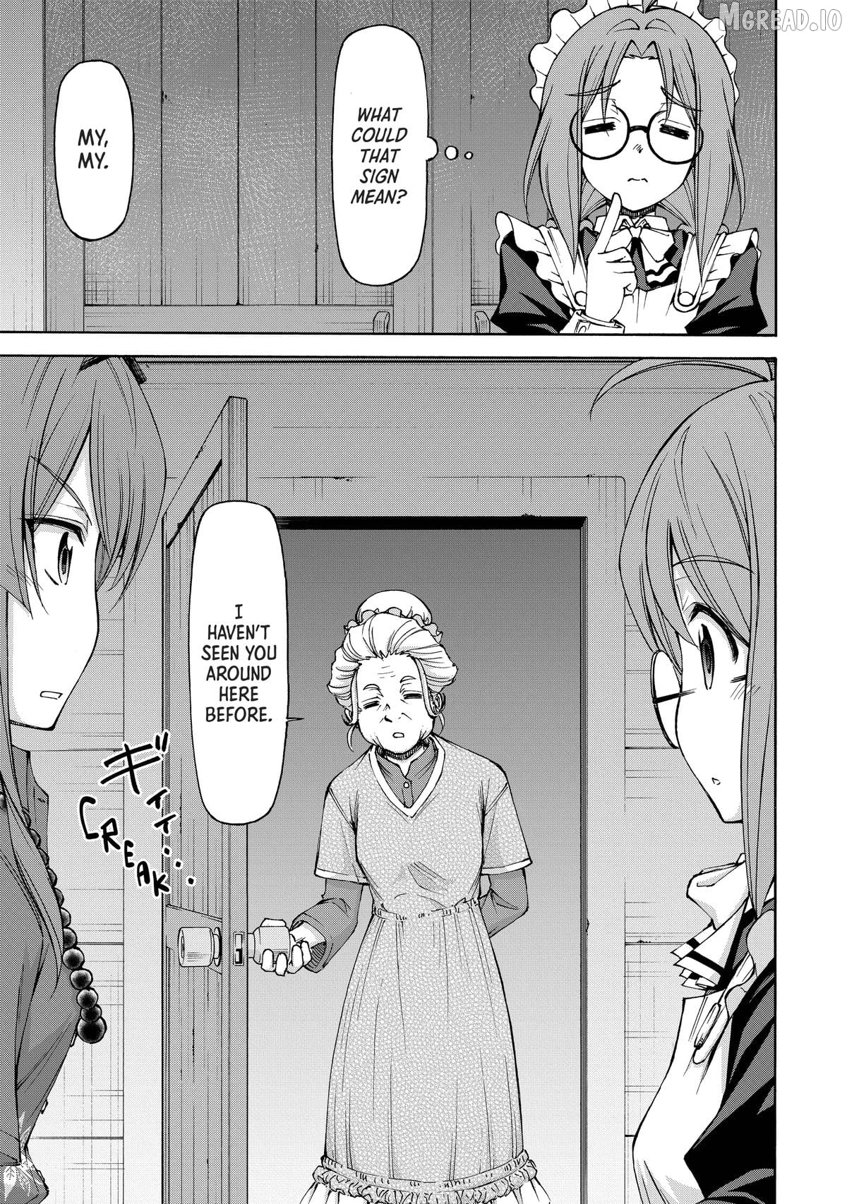 Maid nara Touzen desu. ~Nureginu wo Kiserareta Bannou Maid-san wa Tabi ni Deru Koto ni shimashita.~ Chapter 22 - page 32