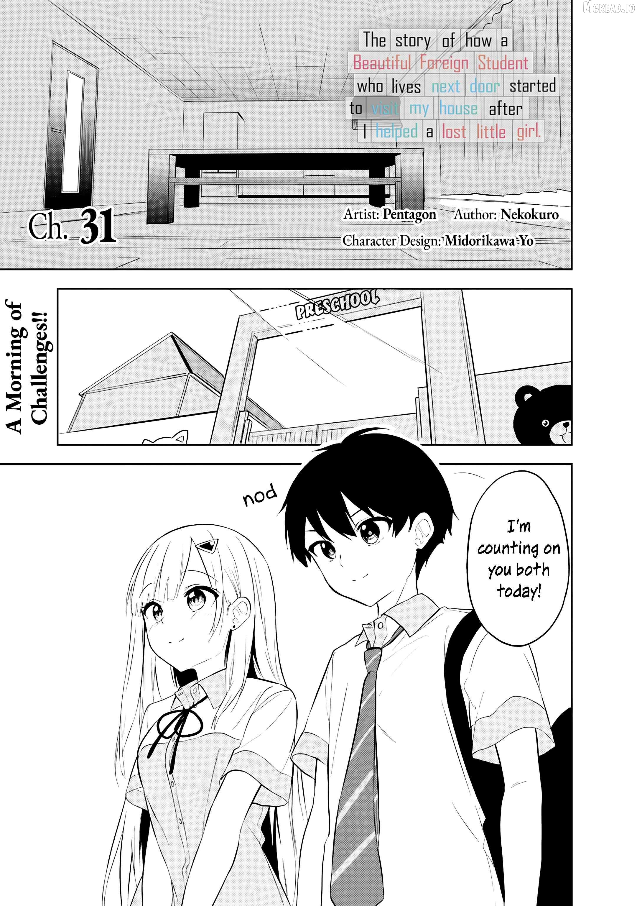 Maigo ni Natteita Youjo wo Tasuketara, Otonari ni Sumu Bishoujo Ryuugakusei ga Ie ni Asobi ni Kuru You ni Natta Ken Nitsuite Chapter 31 - page 1