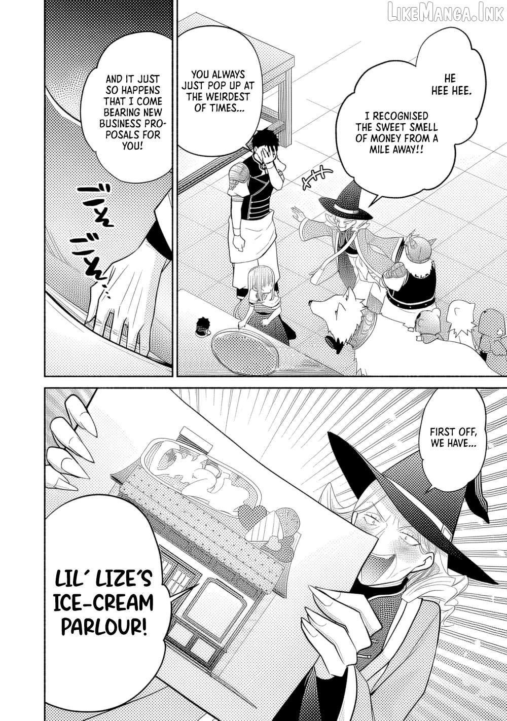 Tensei Youjo. Kamikemono to Ouji to, Saikyou no Ojisan Youhei-dan no Naka de Ikiru. Chapter 37 - page 14