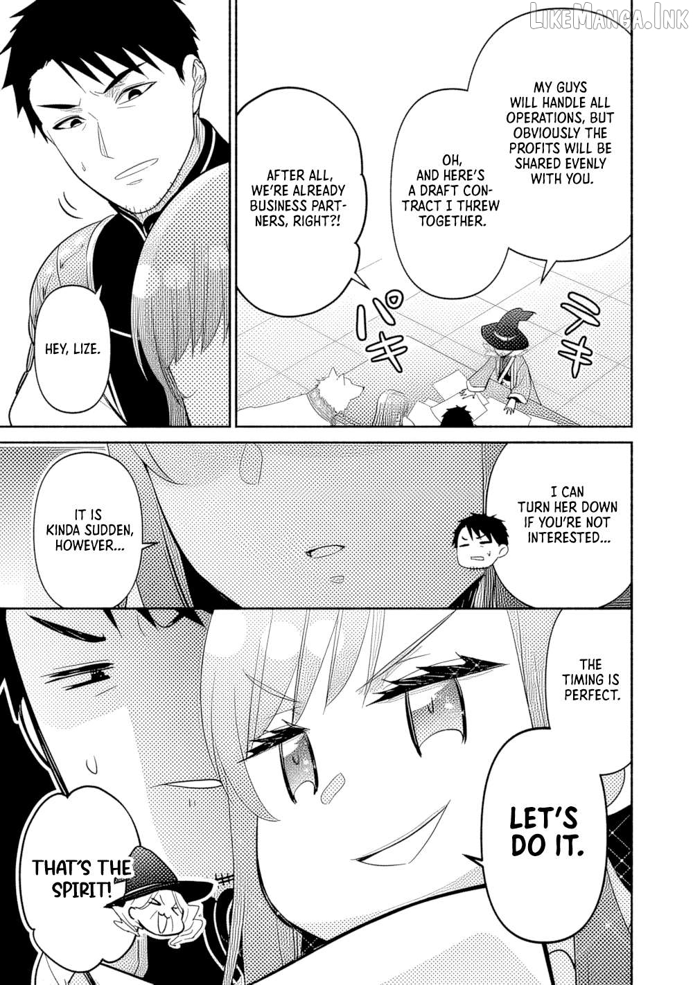 Tensei Youjo. Kamikemono to Ouji to, Saikyou no Ojisan Youhei-dan no Naka de Ikiru. Chapter 37 - page 17