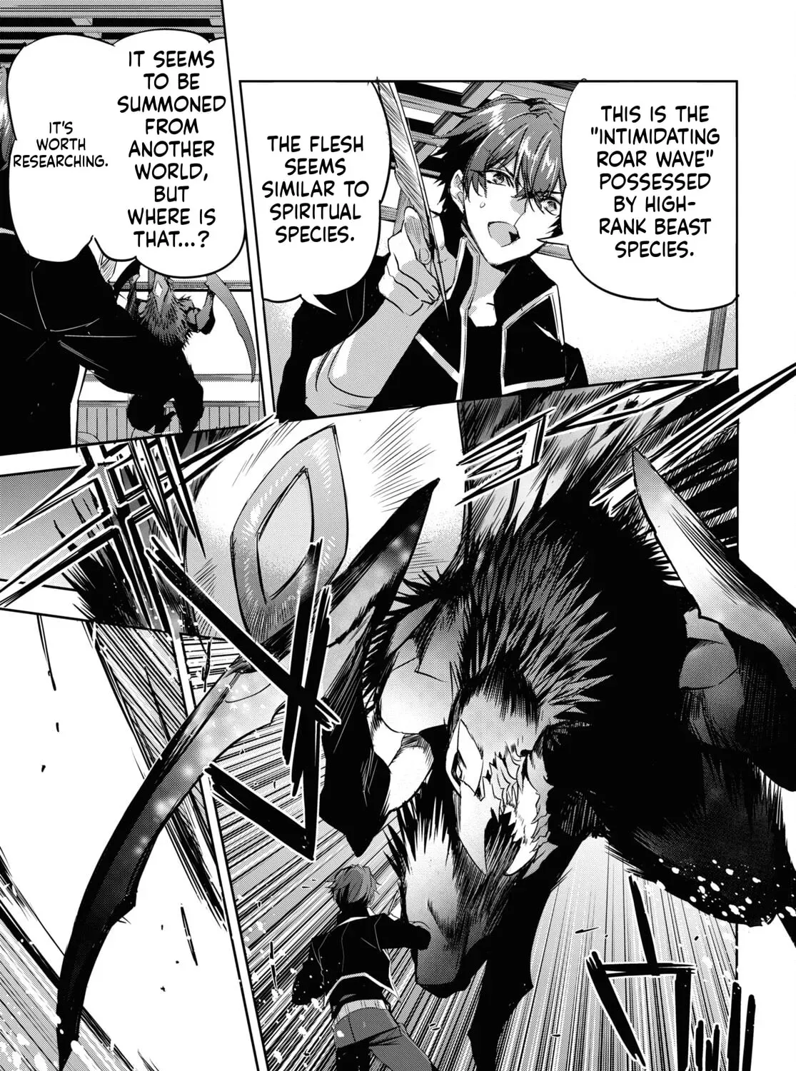 TENSAI SAIJAKU MAMONOTSUKAI HA KIKAN SHITAI ~SAIKYOU NO JUUSHA TO HIKIHANASARETE MISHIRANU CHI NI TOBASAREMASHITA Chapter 16 - page 44