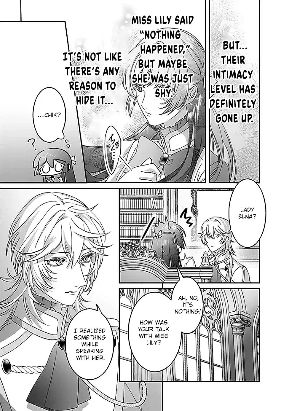 Mipurei no Otome Gēmu ni Tensei shita Heibon Reijō wa Seinaru Shishū no Ito o Sasu Bunssatsu-ban Chapter 11 - page 19
