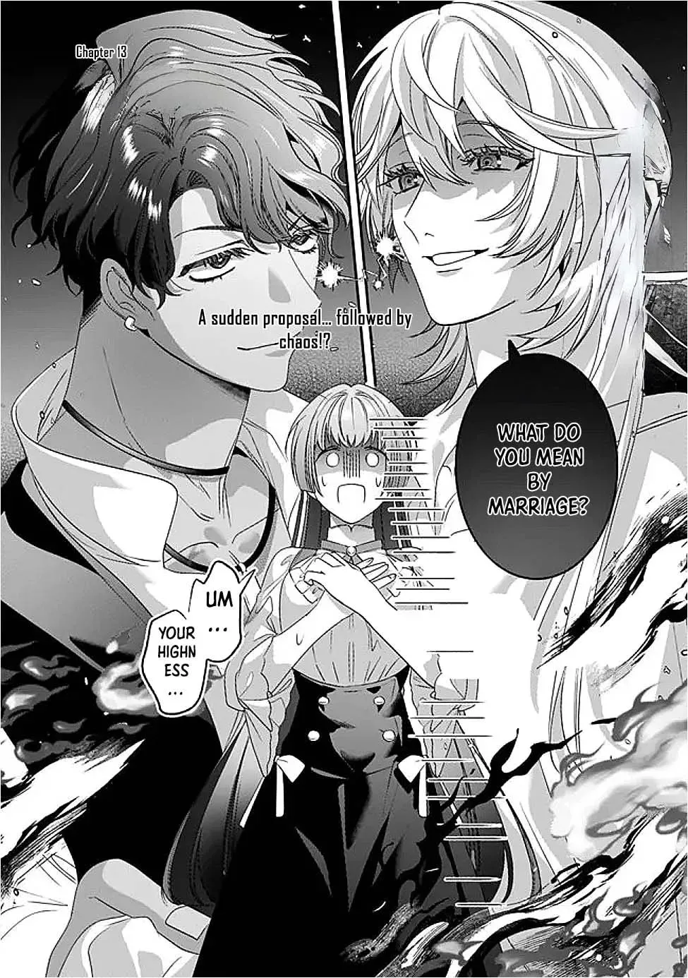 Mipurei no Otome Gēmu ni Tensei shita Heibon Reijō wa Seinaru Shishū no Ito o Sasu Bunssatsu-ban Chapter 13 - page 1