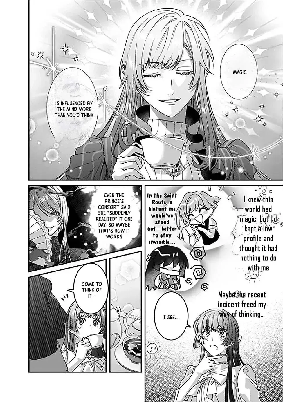 Mipurei no Otome Gēmu ni Tensei shita Heibon Reijō wa Seinaru Shishū no Ito o Sasu Bunssatsu-ban Chapter 13 - page 14