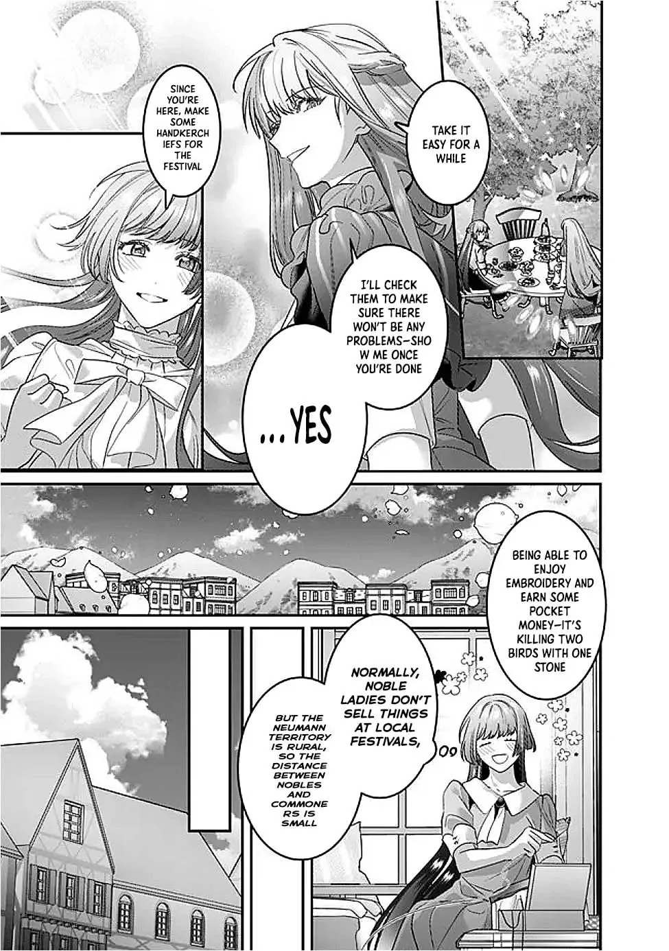 Mipurei no Otome Gēmu ni Tensei shita Heibon Reijō wa Seinaru Shishū no Ito o Sasu Bunssatsu-ban Chapter 13 - page 23