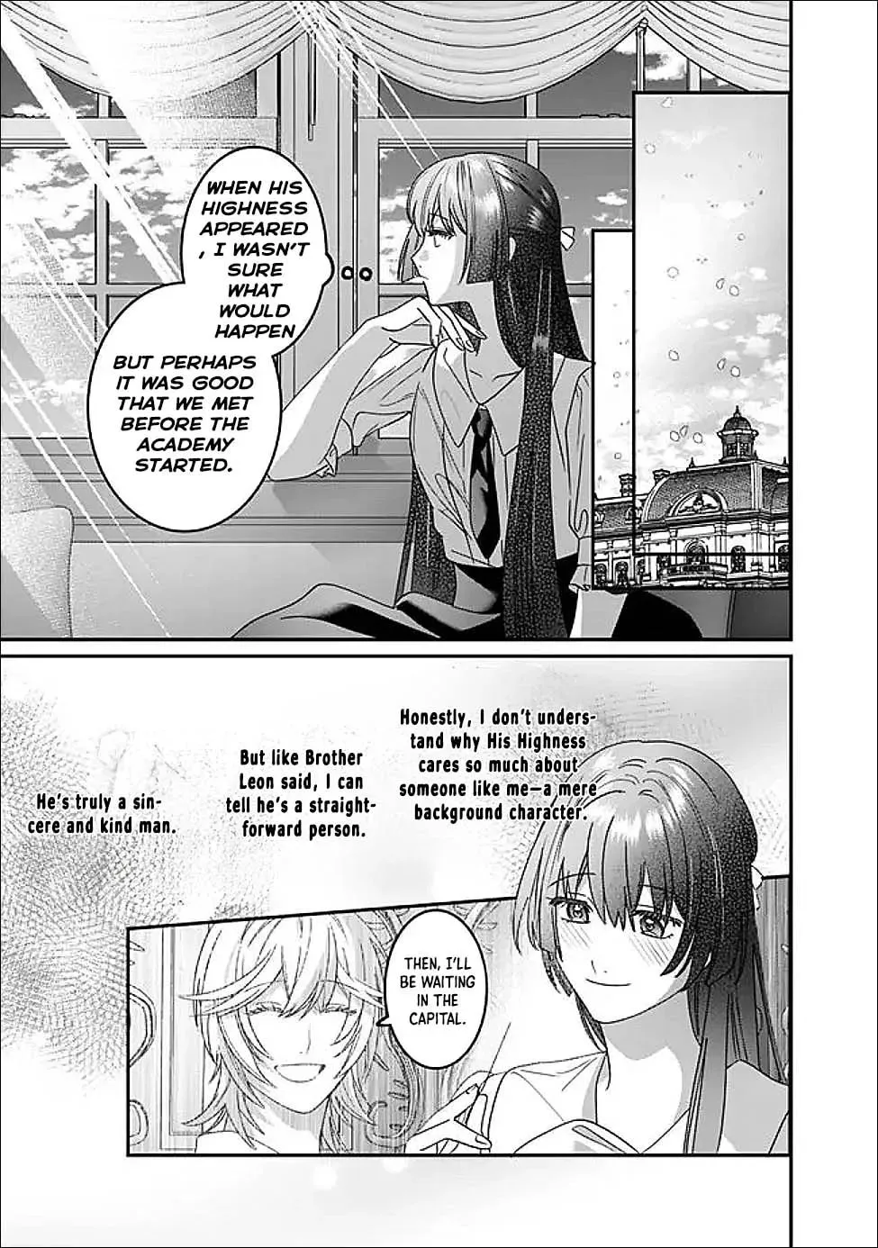 Mipurei no Otome Gēmu ni Tensei shita Heibon Reijō wa Seinaru Shishū no Ito o Sasu Bunssatsu-ban Chapter 14 - page 29