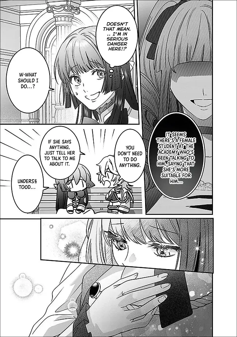 Mipurei no Otome Gēmu ni Tensei shita Heibon Reijō wa Seinaru Shishū no Ito o Sasu Bunssatsu-ban Chapter 15 - page 19